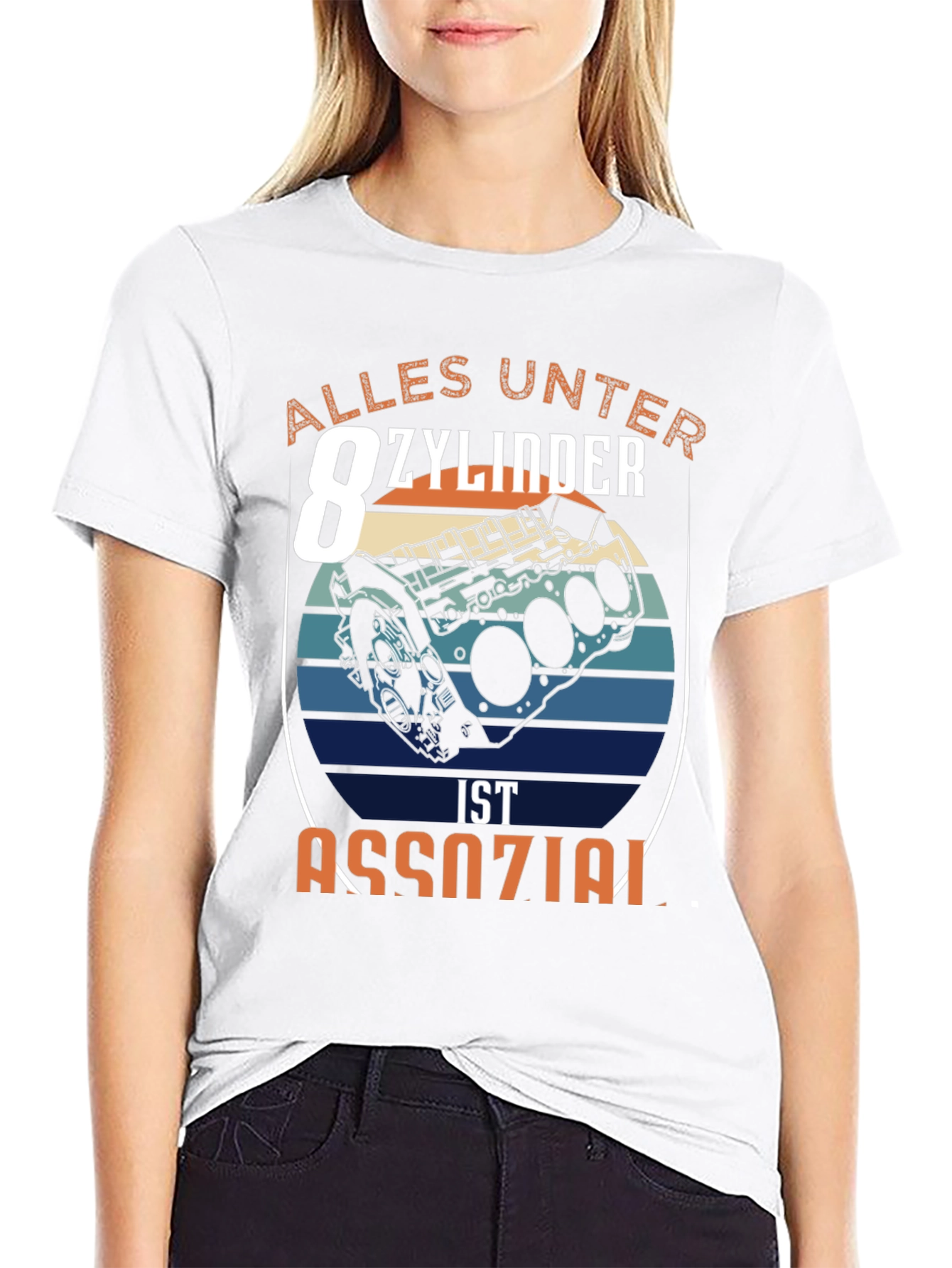 Camiseta Negra Motor V8: Alles Unter 8 Zylinder