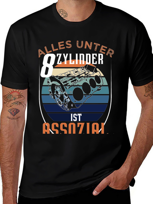 Camiseta Negra Motor V8: Alles Unter 8 Zylinder