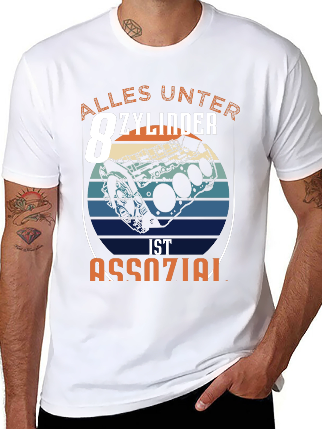 Camiseta Negra Motor V8: Alles Unter 8 Zylinder