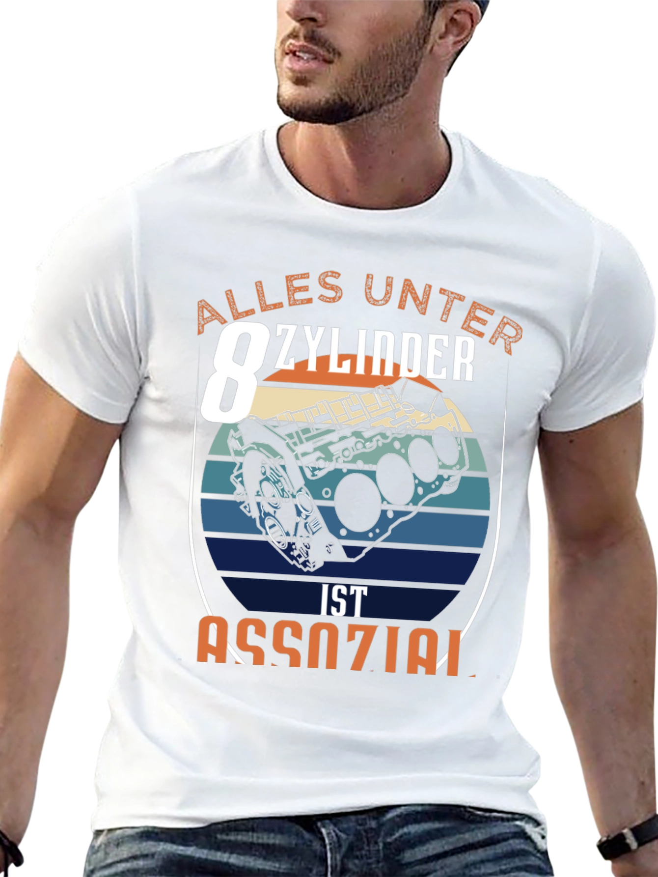 Camiseta Negra Motor V8: Alles Unter 8 Zylinder