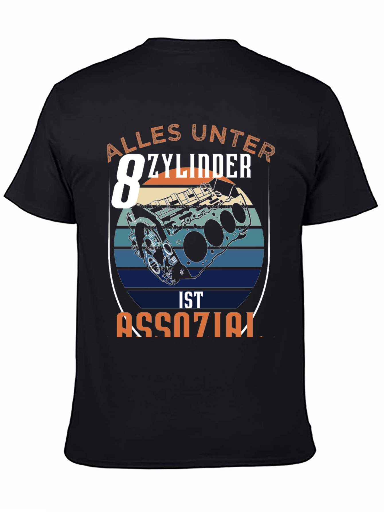 Camiseta Negra Motor V8: Alles Unter 8 Zylinder