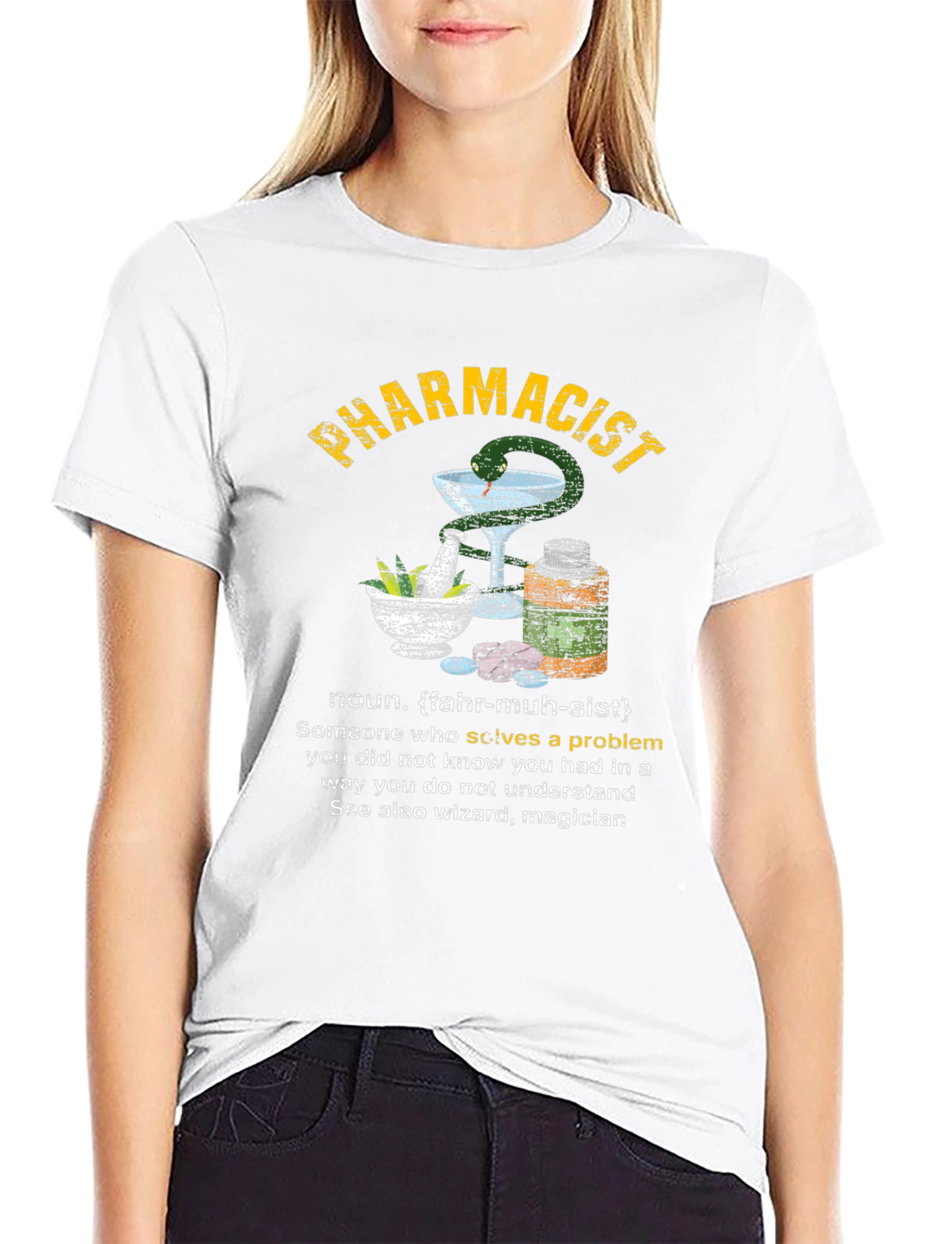 Camiseta Negra de Farmacéutico