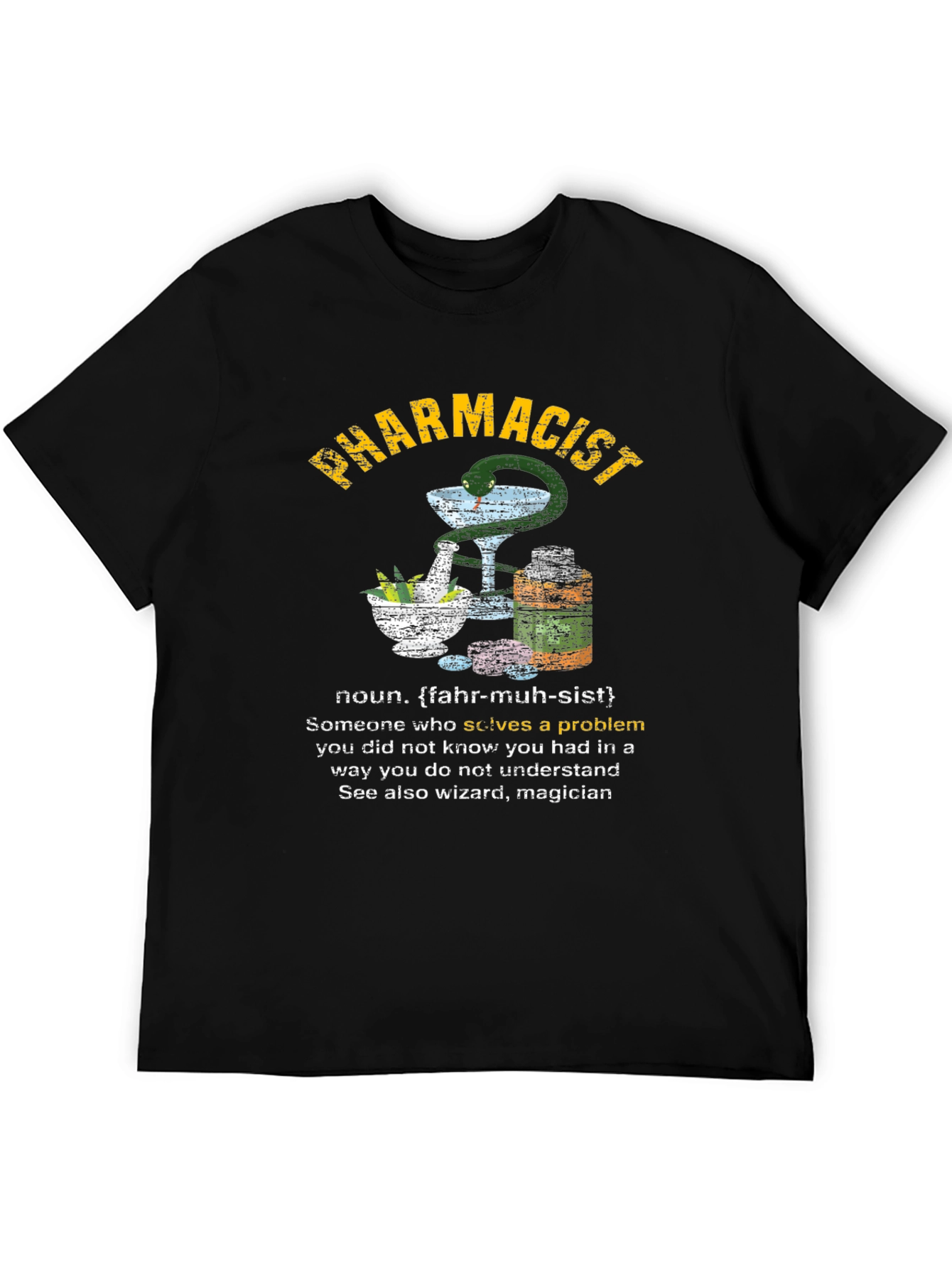 Camiseta Negra de Farmacéutico