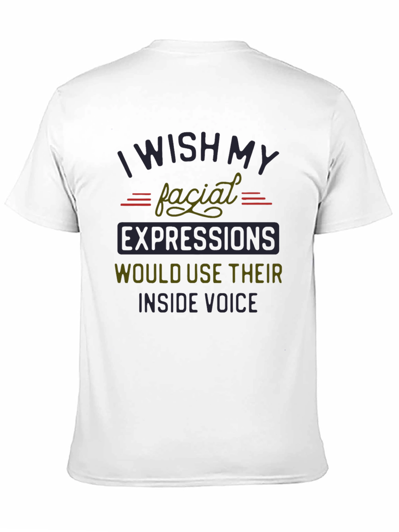 Camiseta Negra con Frase Divertida Facial Expressions