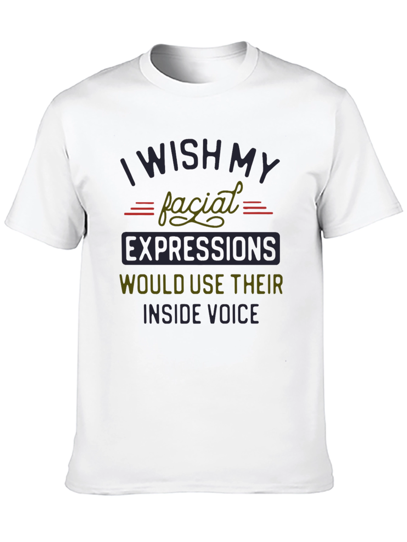 Camiseta Negra con Frase Divertida Facial Expressions