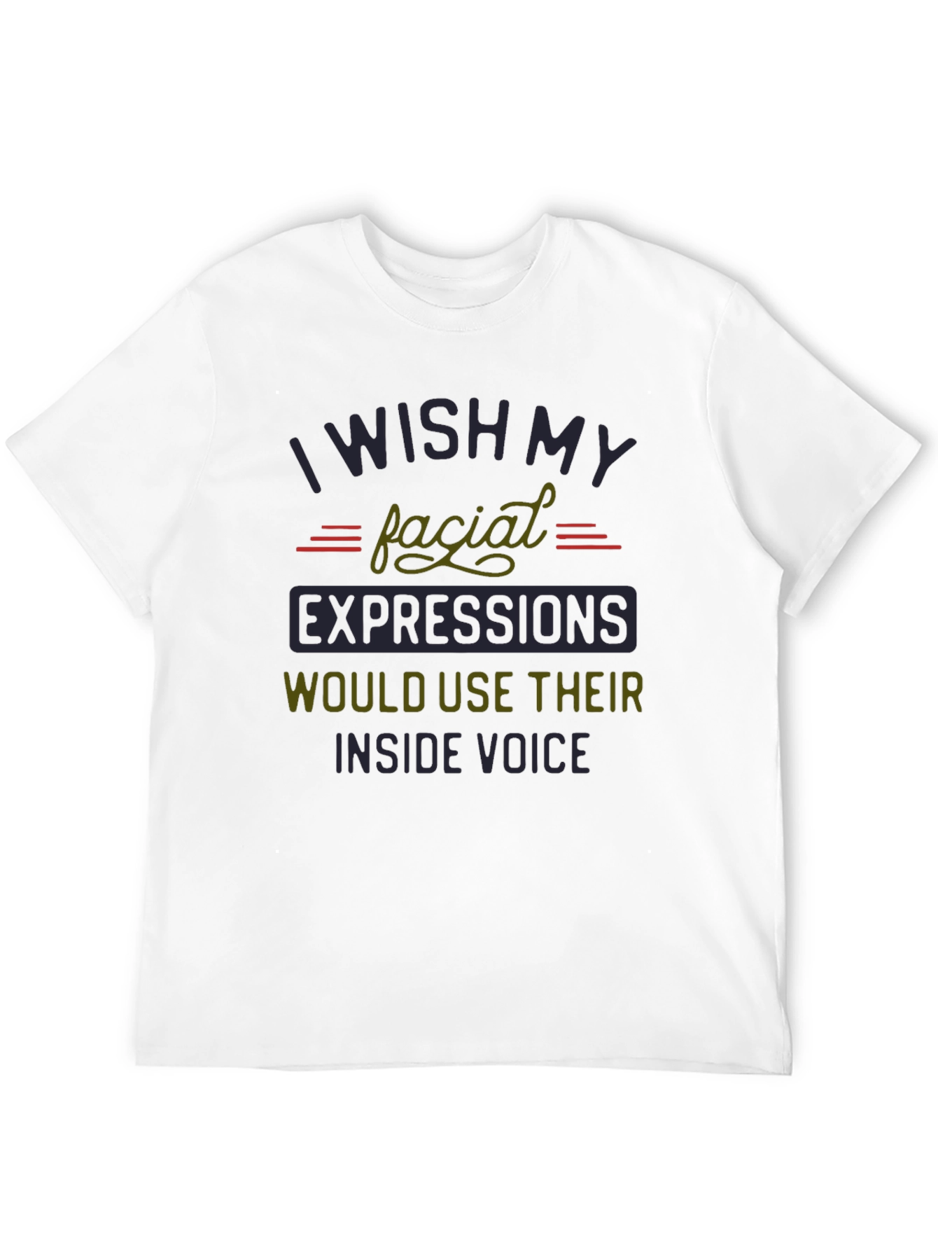 Camiseta Negra con Frase Divertida Facial Expressions