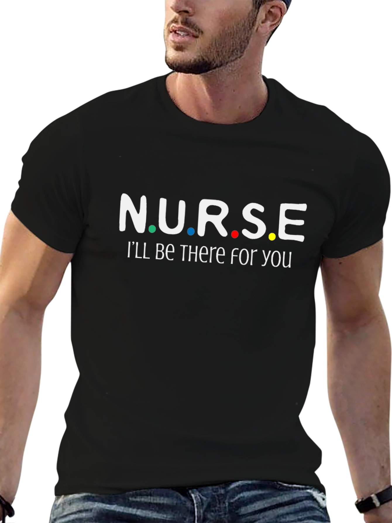 Camiseta Negra NURSE Ill Be There For You
