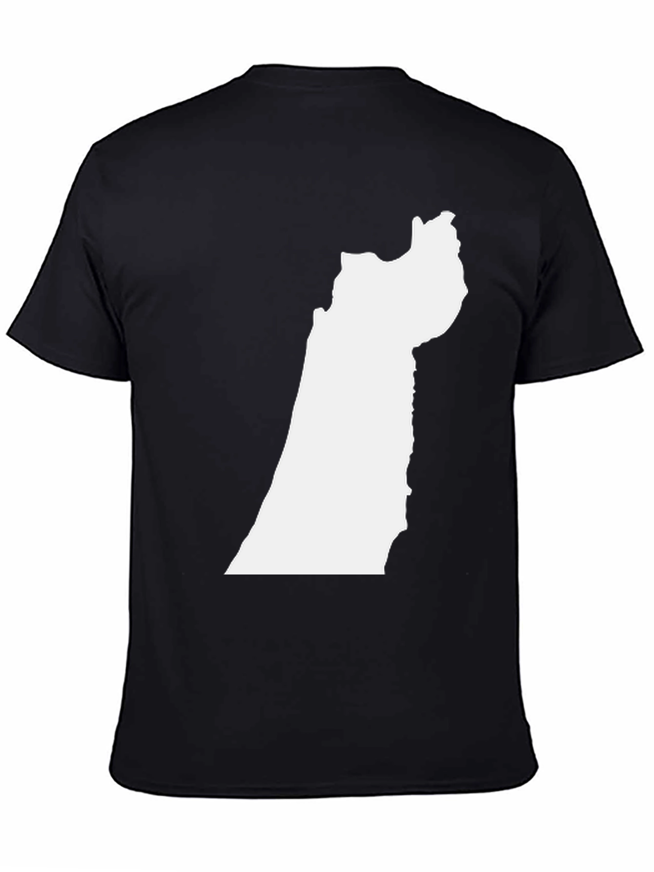 Camiseta Negra con Silueta Blanca