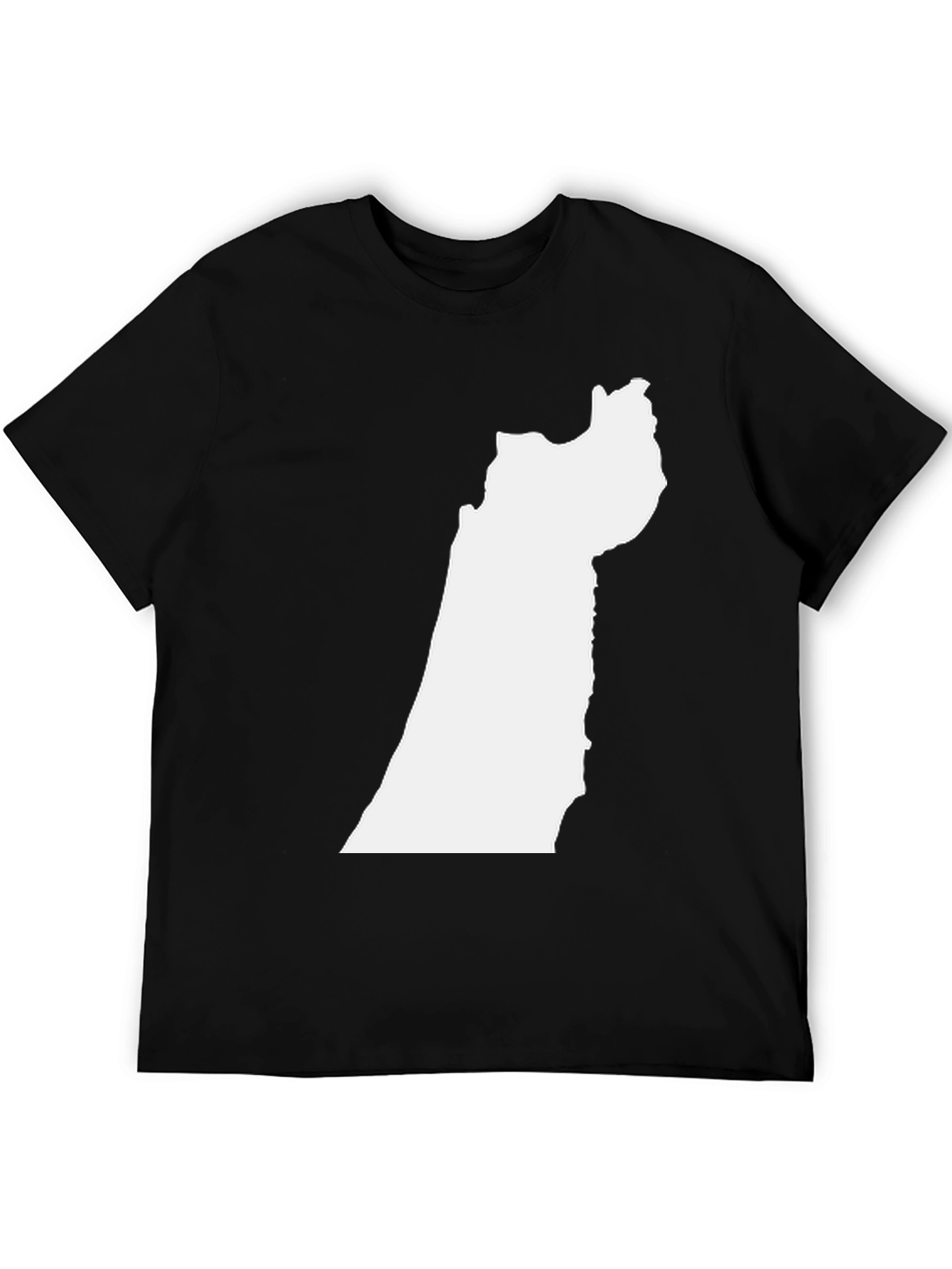 Camiseta Negra con Silueta Blanca