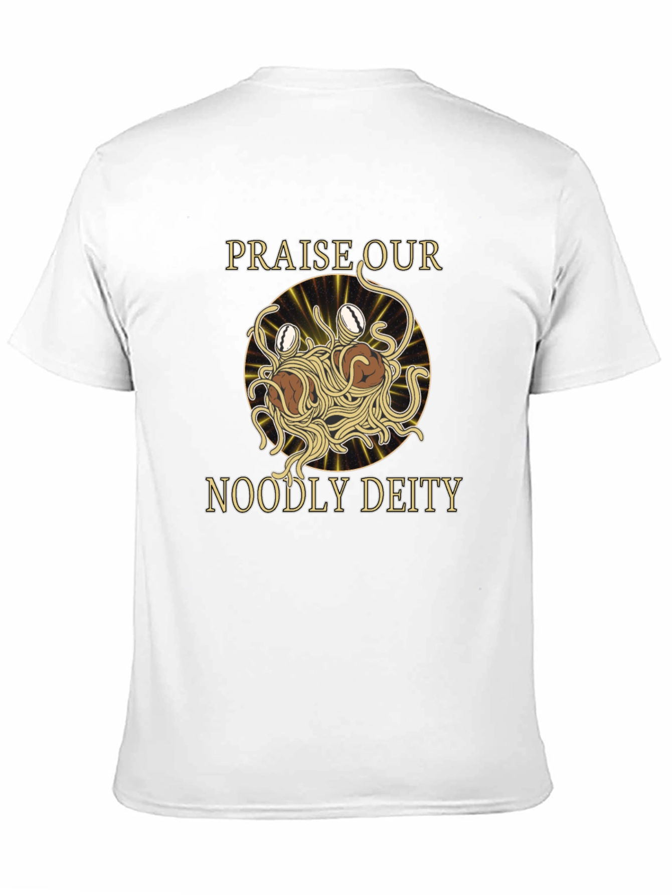 Camiseta Negra Flying Spaghetti Monster