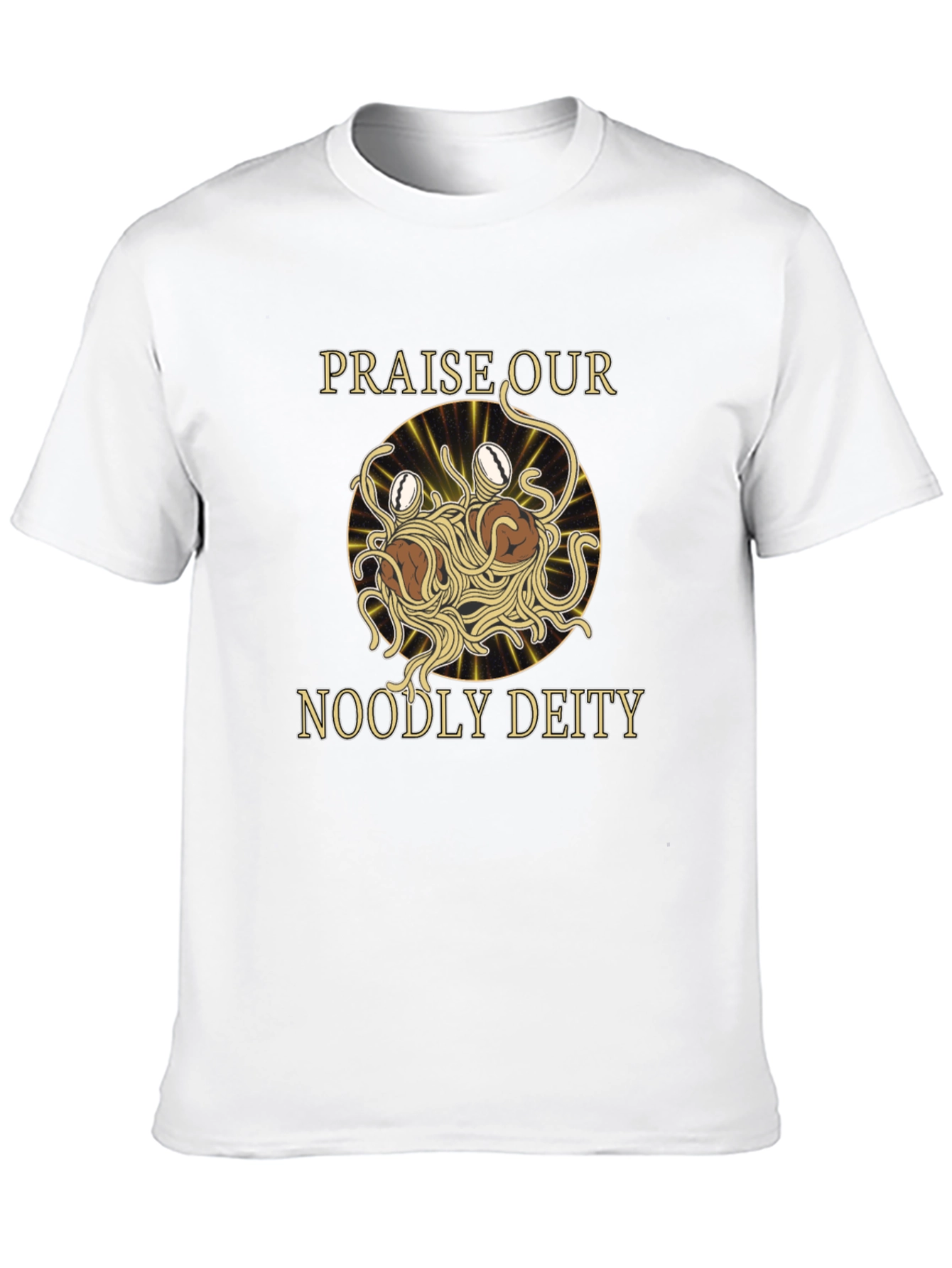 Camiseta Negra Flying Spaghetti Monster