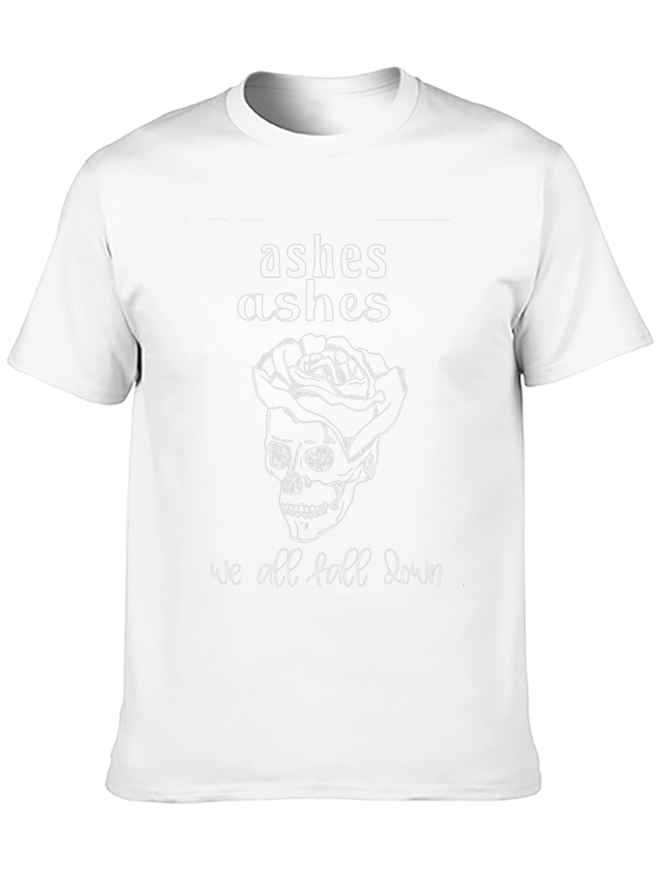 Camiseta Negra con Estampado de Calavera y Rosas
