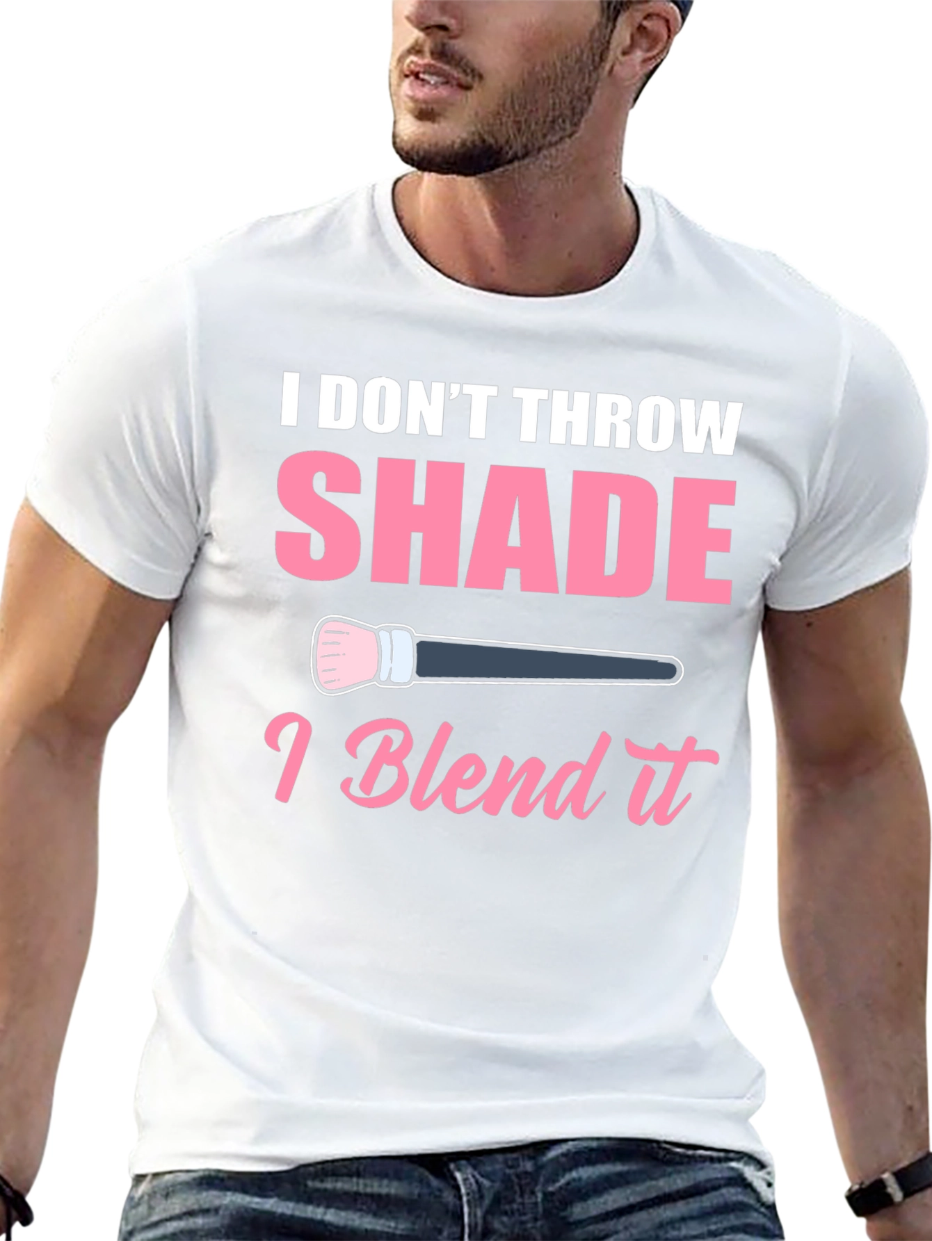Camiseta Negra: I Dont Throw Shade I Blend It
