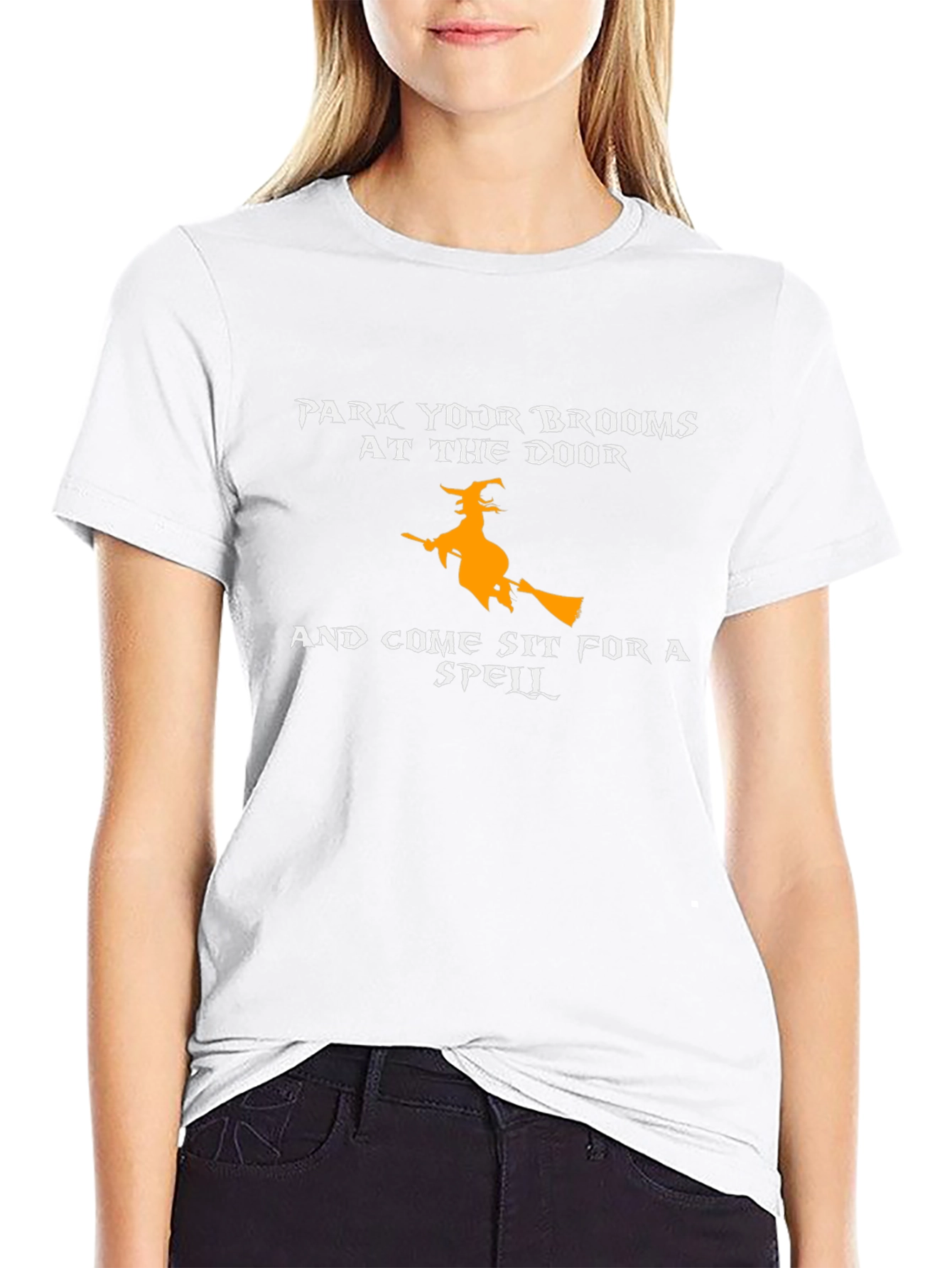 Camiseta Halloween Bruja: Park Your Brooms