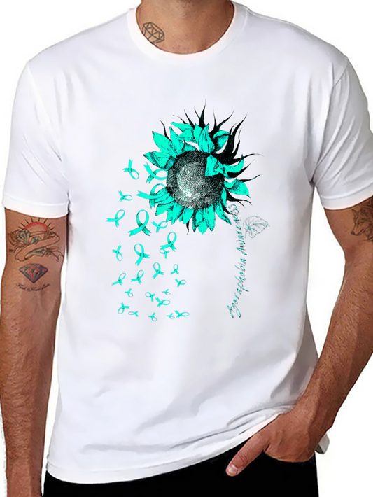 Camiseta Negra Con Girasol de Conciencia