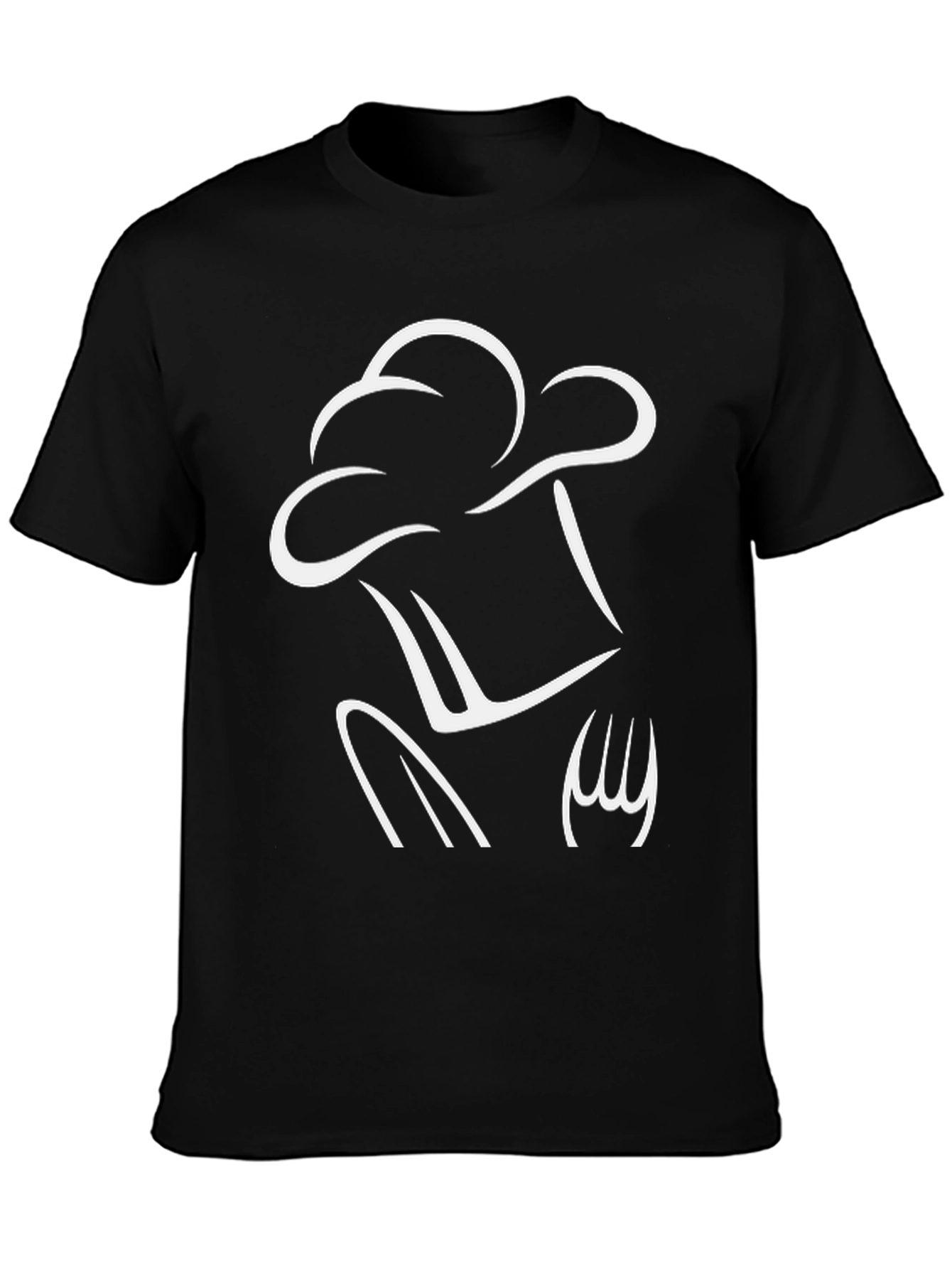 Camiseta Negra Diseño Chef