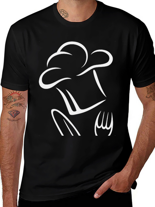 Camiseta Negra Diseño Chef