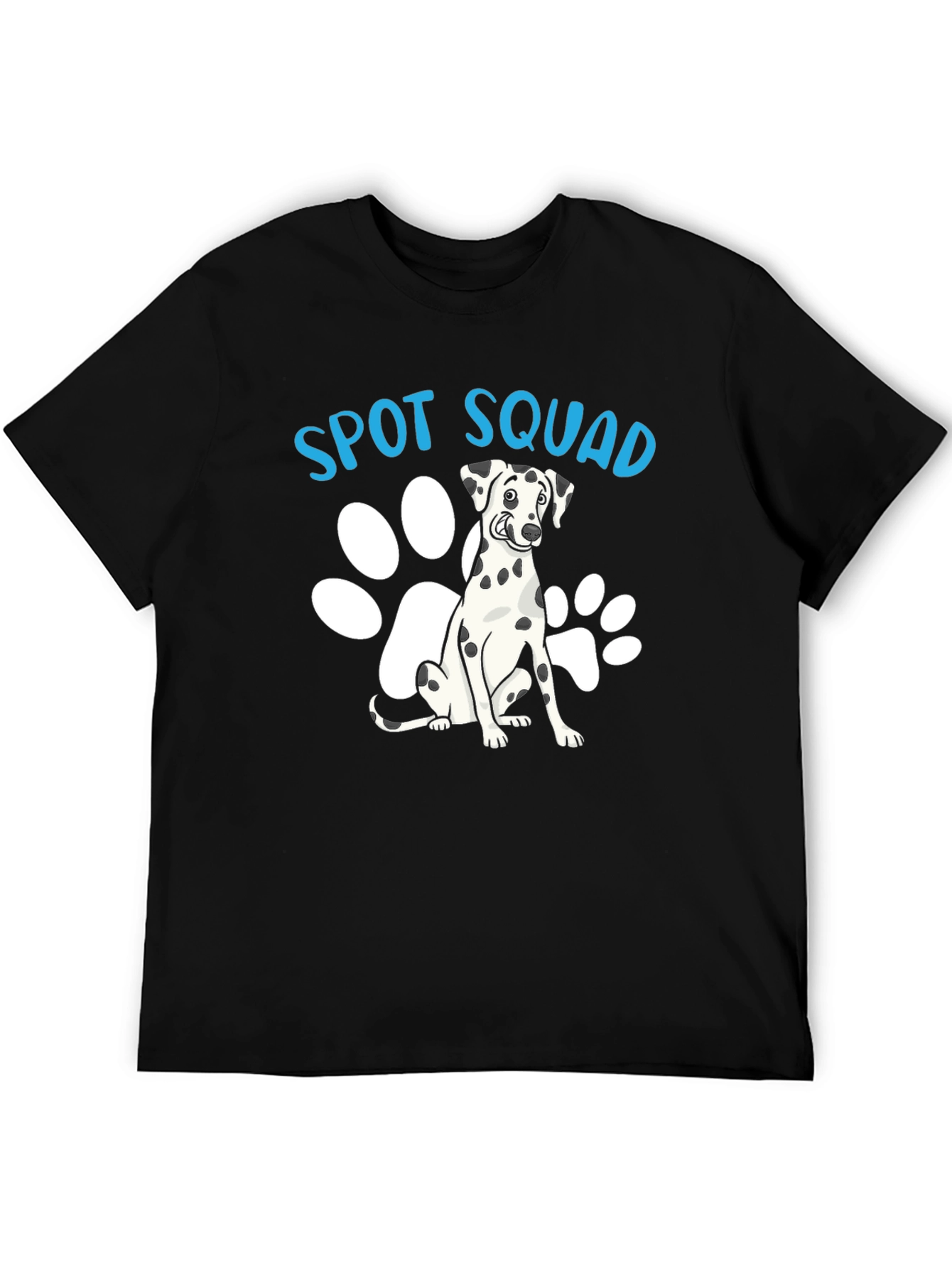 Camiseta Negra Spot Squad con Diseño de Dálmata