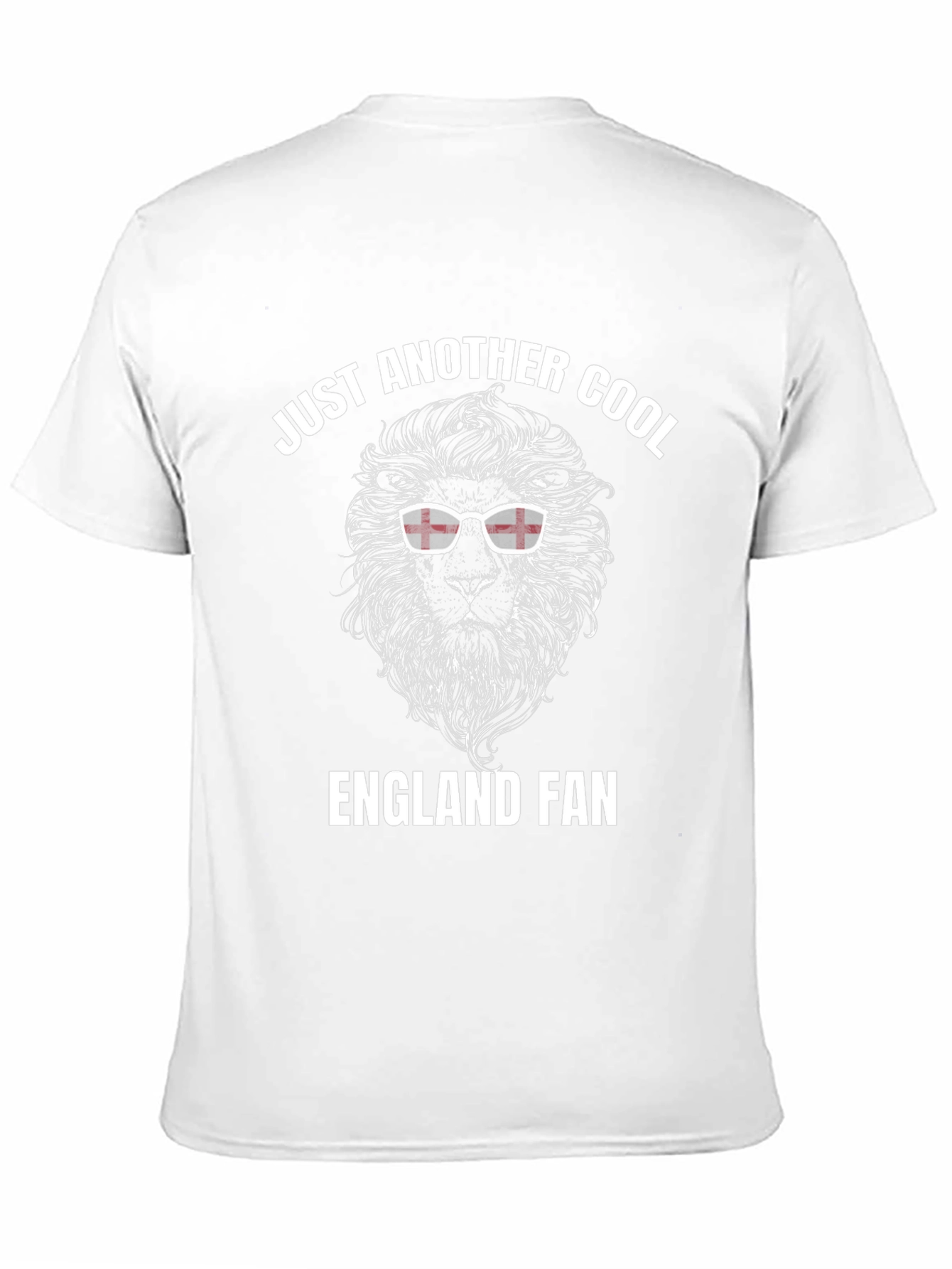 Camiseta Negra: Fanático de Inglaterra con León Cool