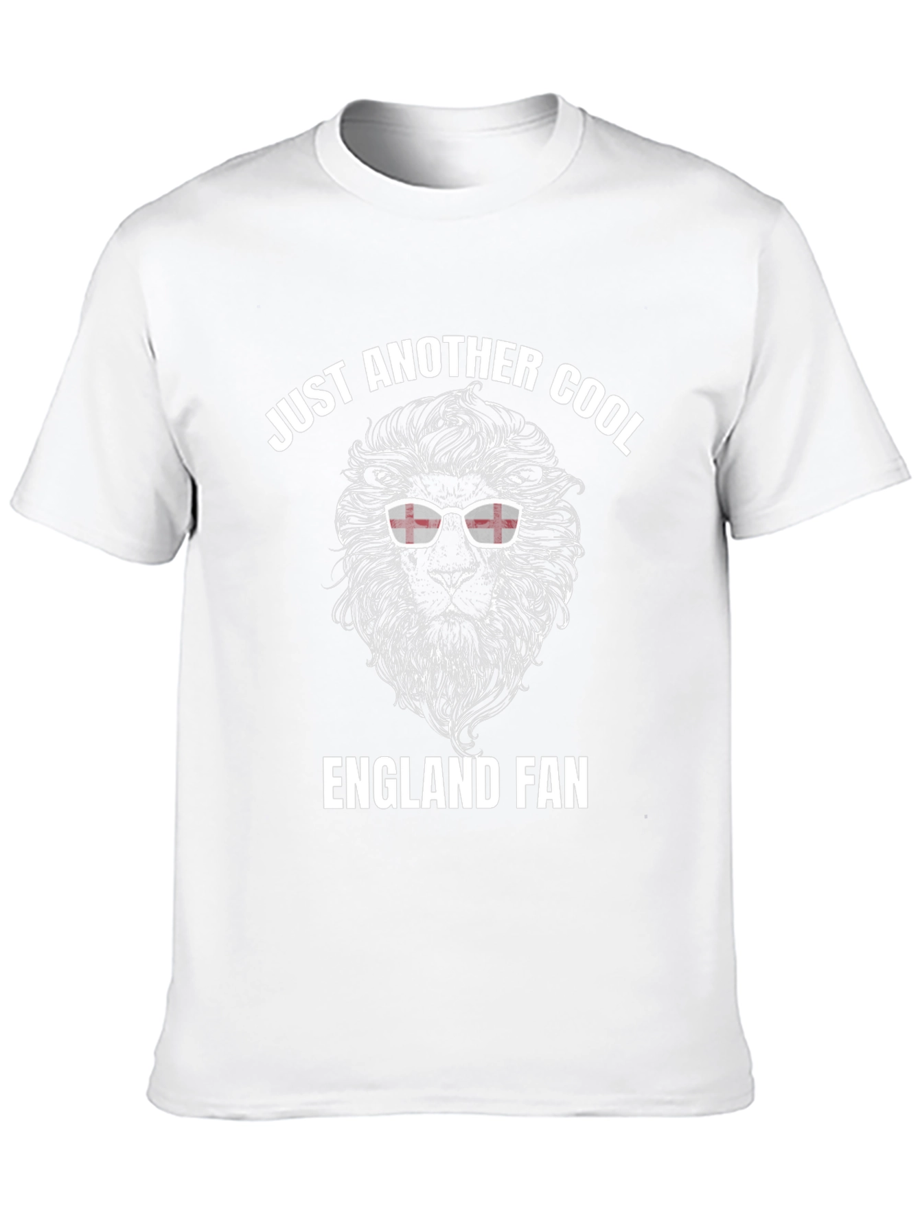 Camiseta Negra: Fanático de Inglaterra con León Cool