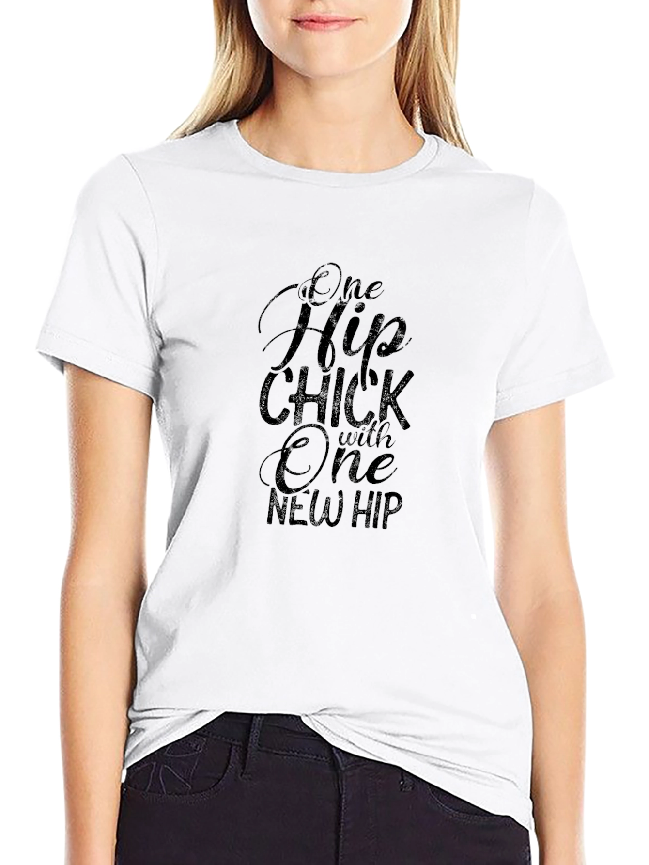 Camiseta Negra: One Hip Chick - Comodidad y Estilo