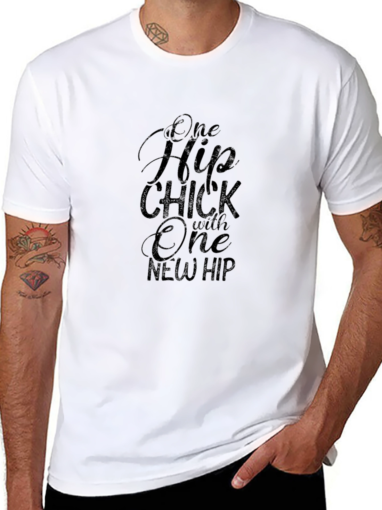 Camiseta Negra: One Hip Chick - Comodidad y Estilo