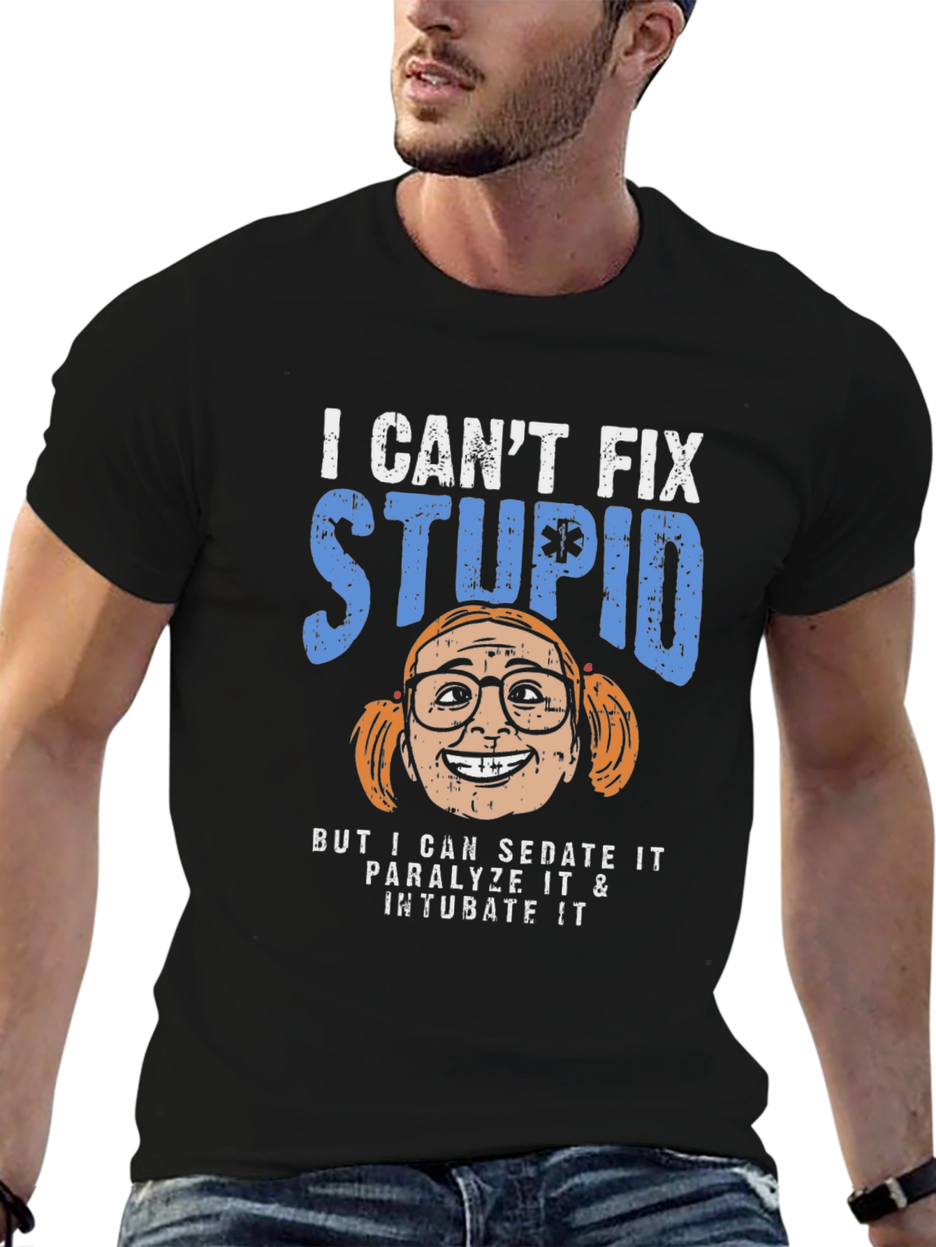 Camiseta No Puedo Arreglar la Estupidez