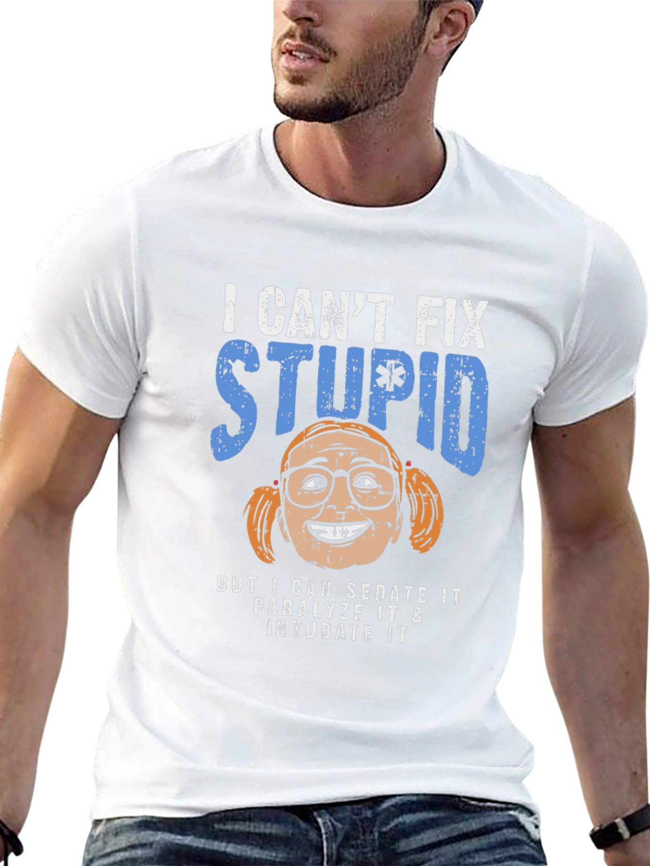 Camiseta No Puedo Arreglar la Estupidez