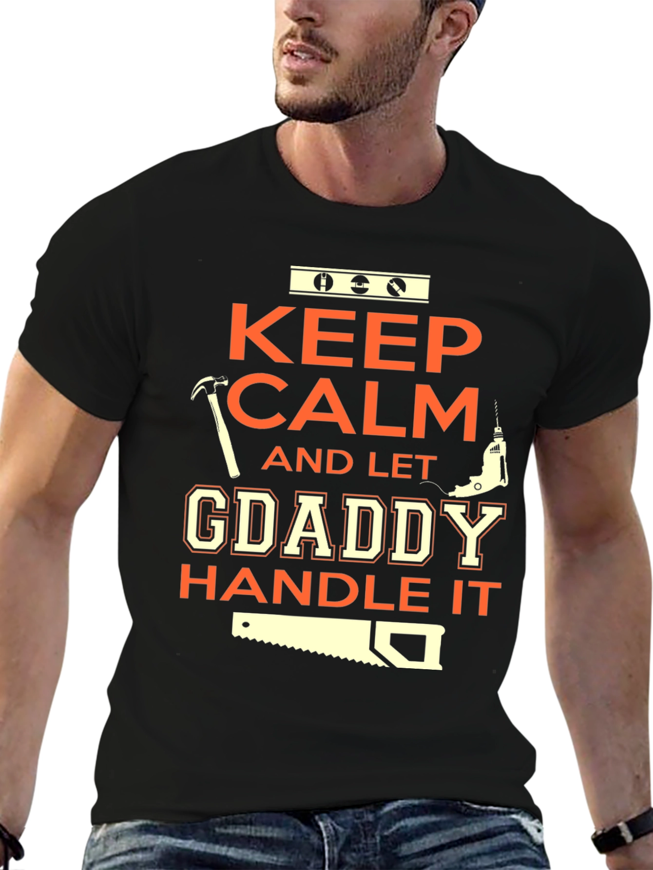 Camiseta Negra Keep Calm GDaddy Handle It