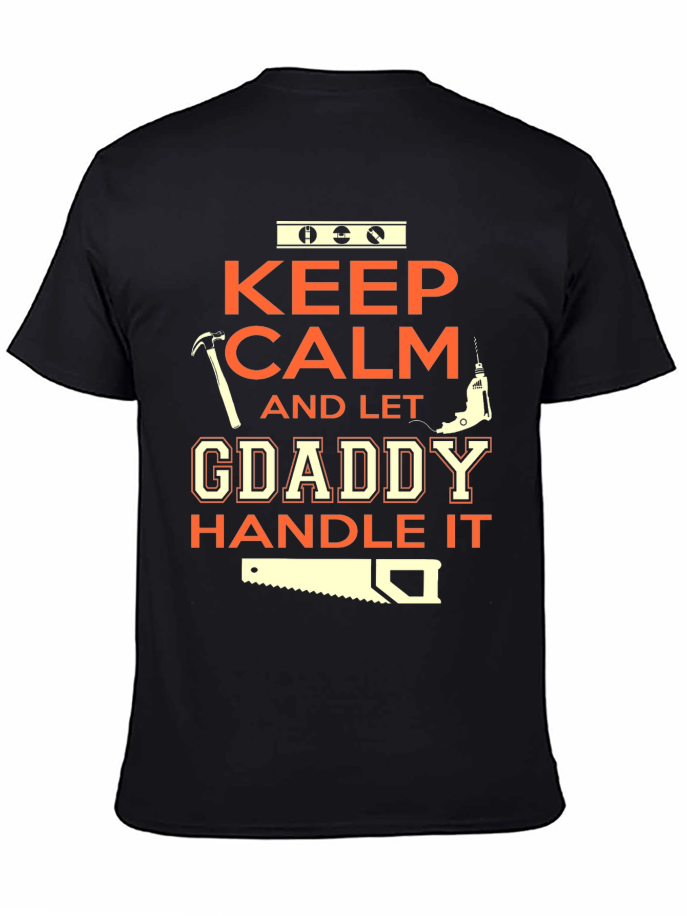 Camiseta Negra Keep Calm GDaddy Handle It