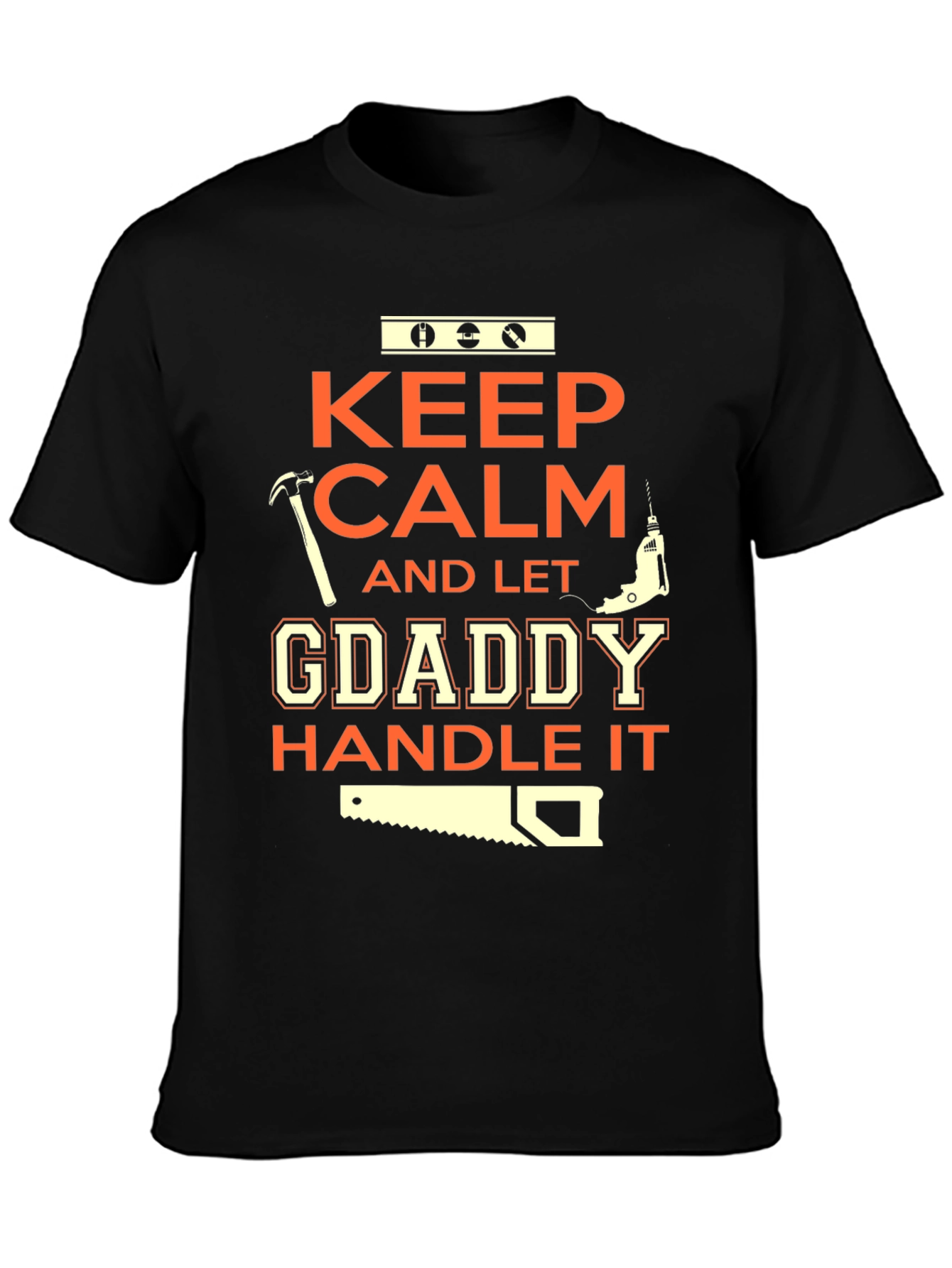 Camiseta Negra Keep Calm GDaddy Handle It