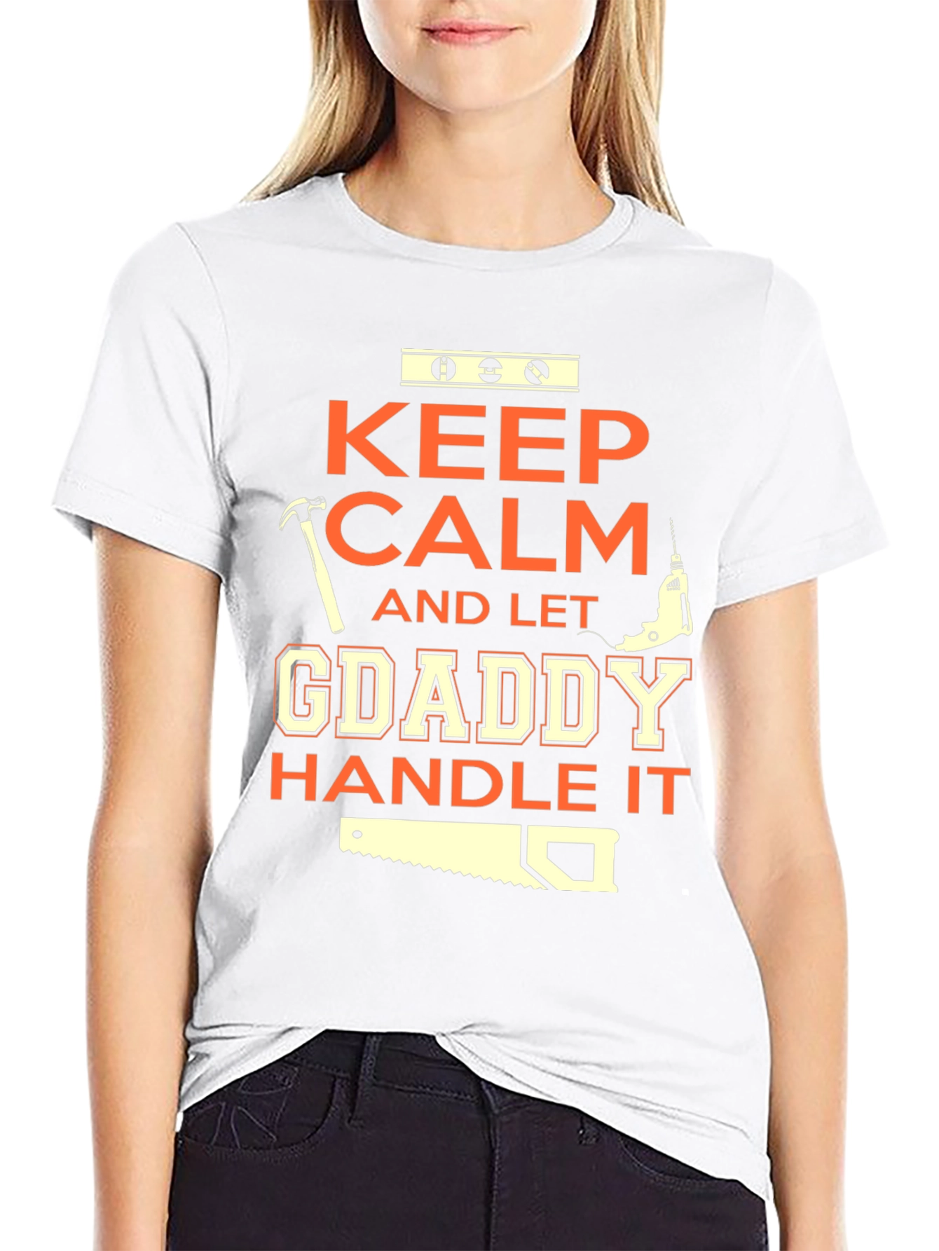 Camiseta Negra Keep Calm GDaddy Handle It