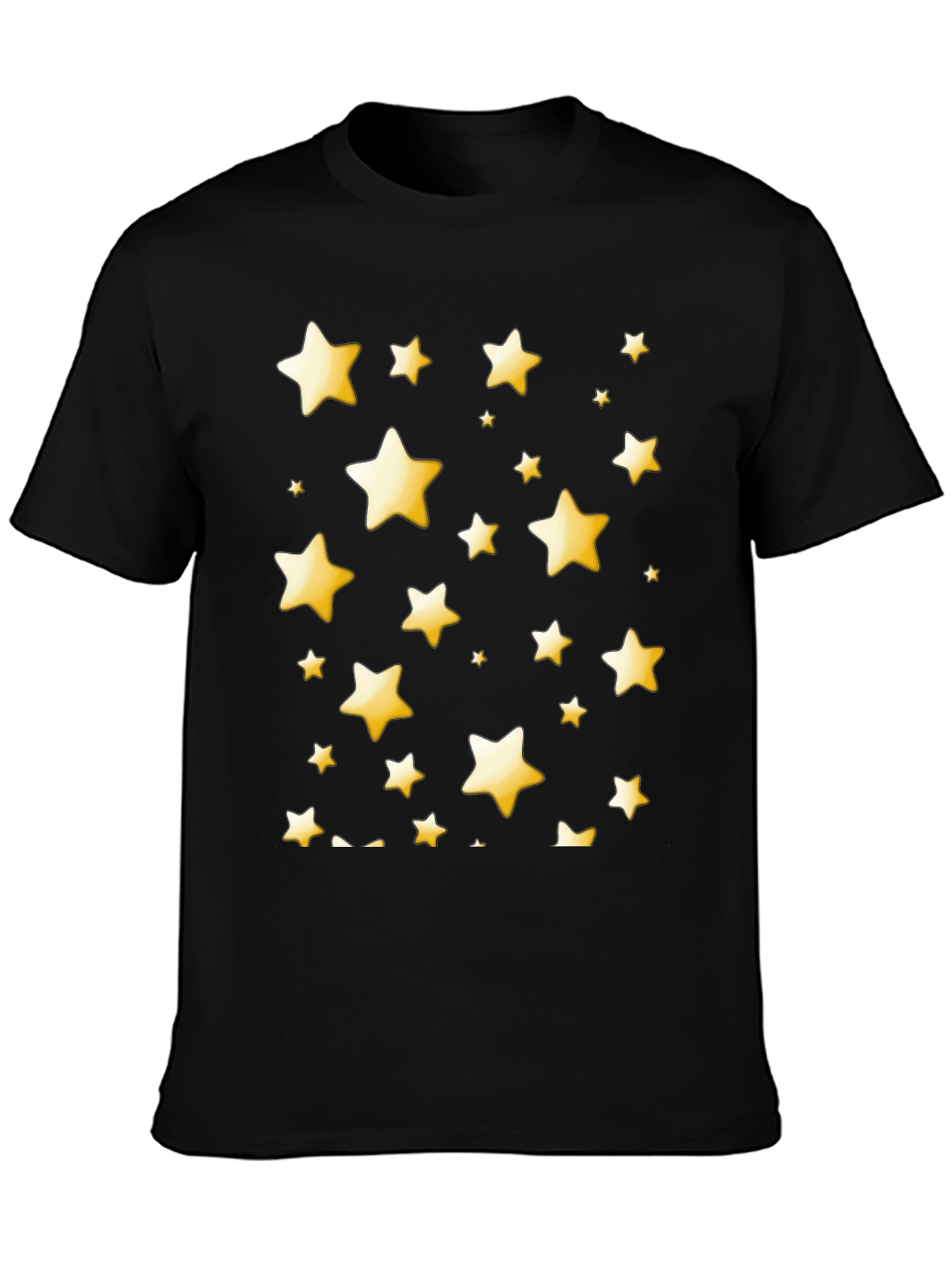 Camiseta Negra con Estrellas Amarillas