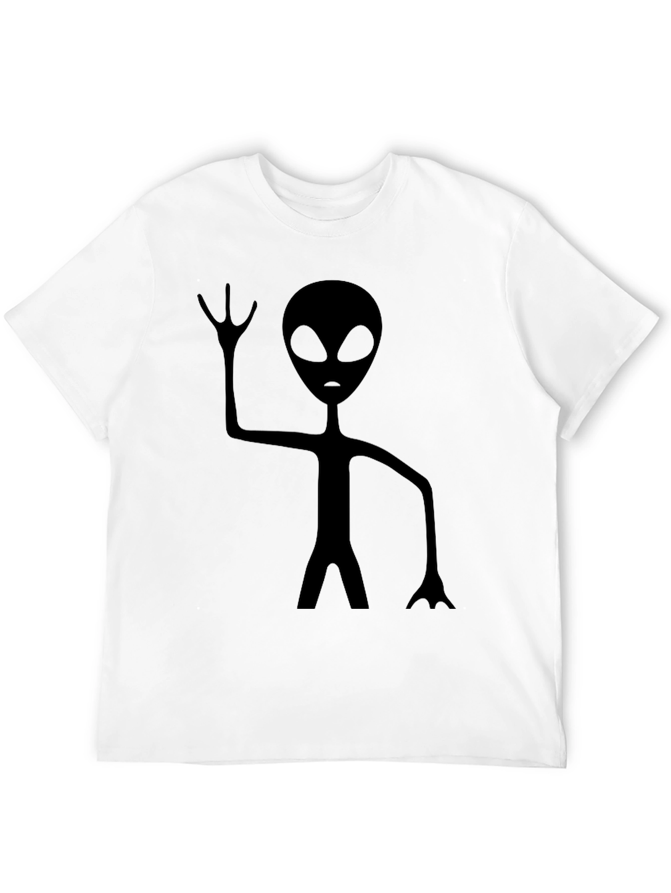 Camiseta Negra con Diseño Alienígena