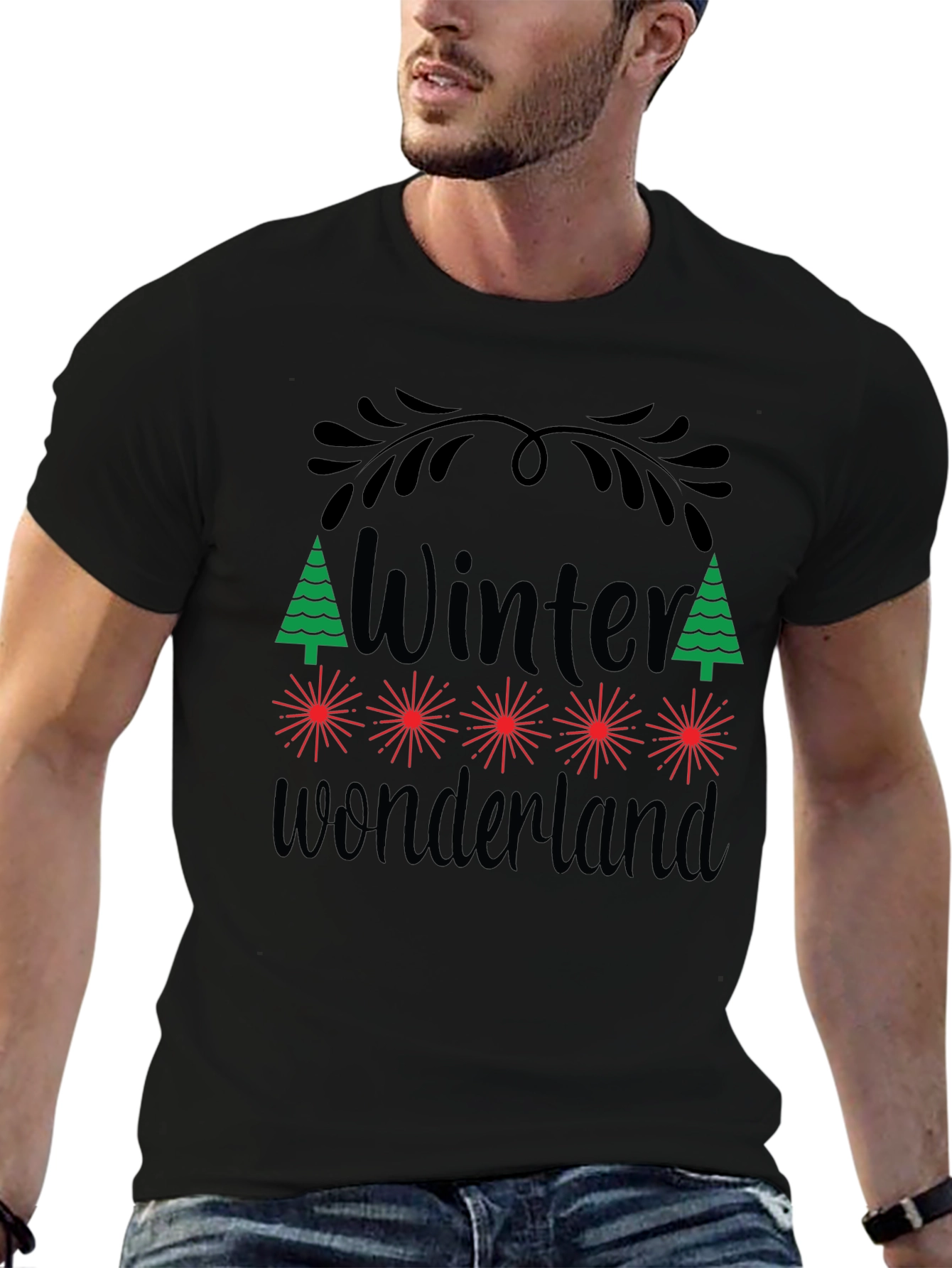 Camiseta Negra Invierno Mágico