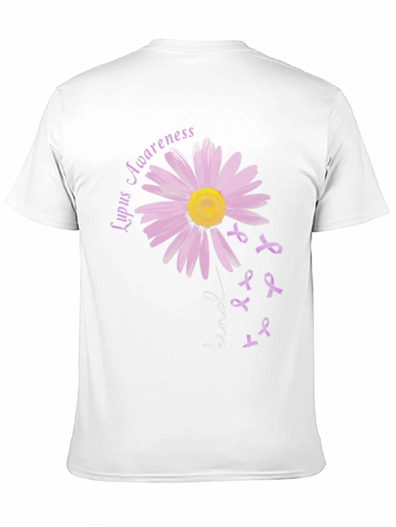 Camiseta Concienciación Lupus con Margarita Púrpura