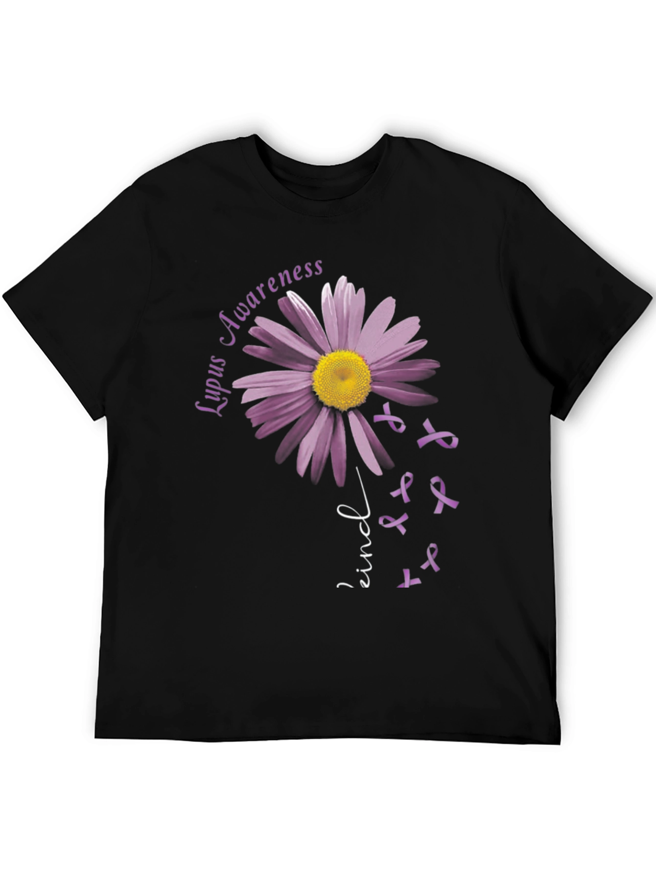 Camiseta Concienciación Lupus con Margarita Púrpura