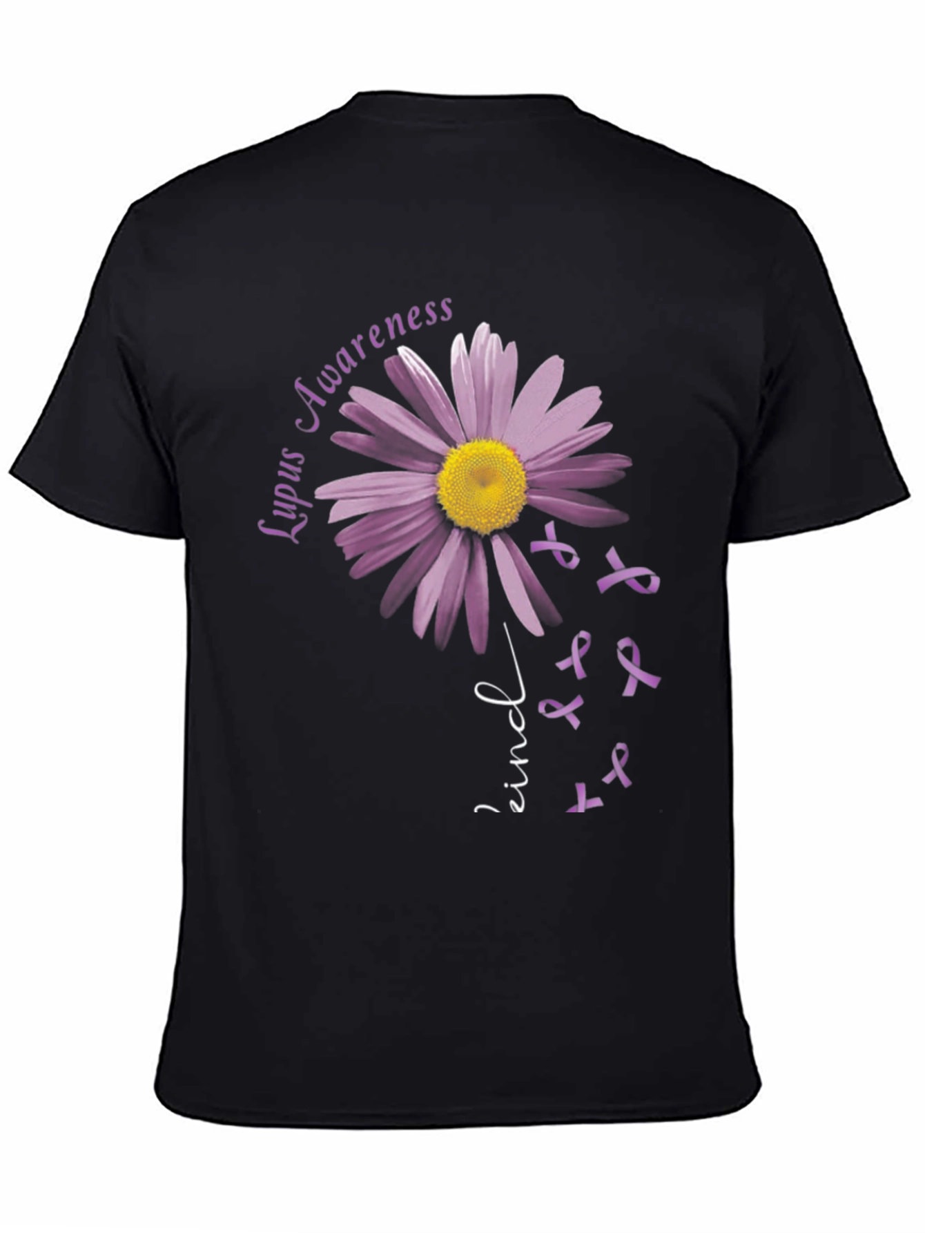 Camiseta Concienciación Lupus con Margarita Púrpura