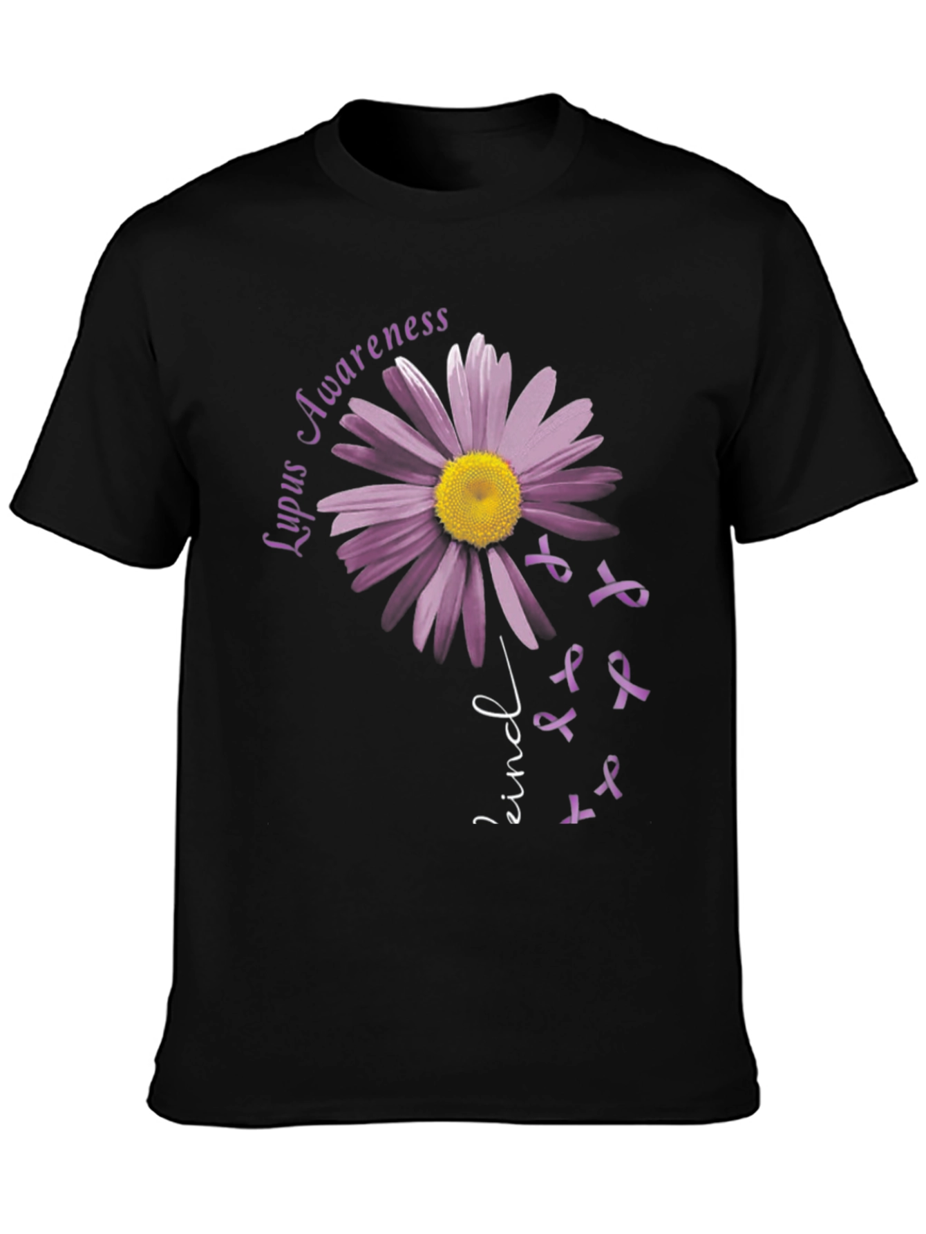 Camiseta Concienciación Lupus con Margarita Púrpura