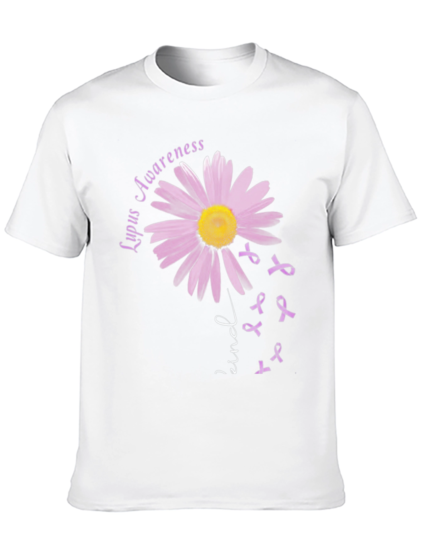 Camiseta Concienciación Lupus con Margarita Púrpura