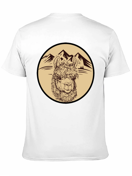 Camiseta Negra con Diseño de Llama Andina