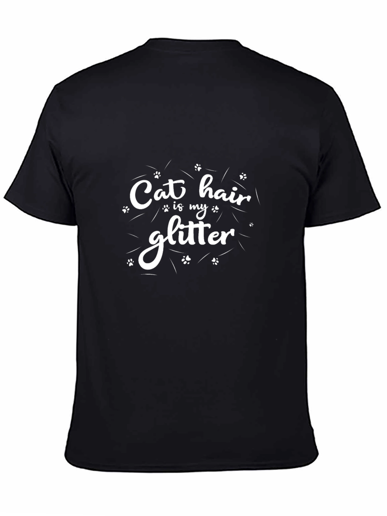 Camiseta Negra Pelo de Gato es mi Brillo