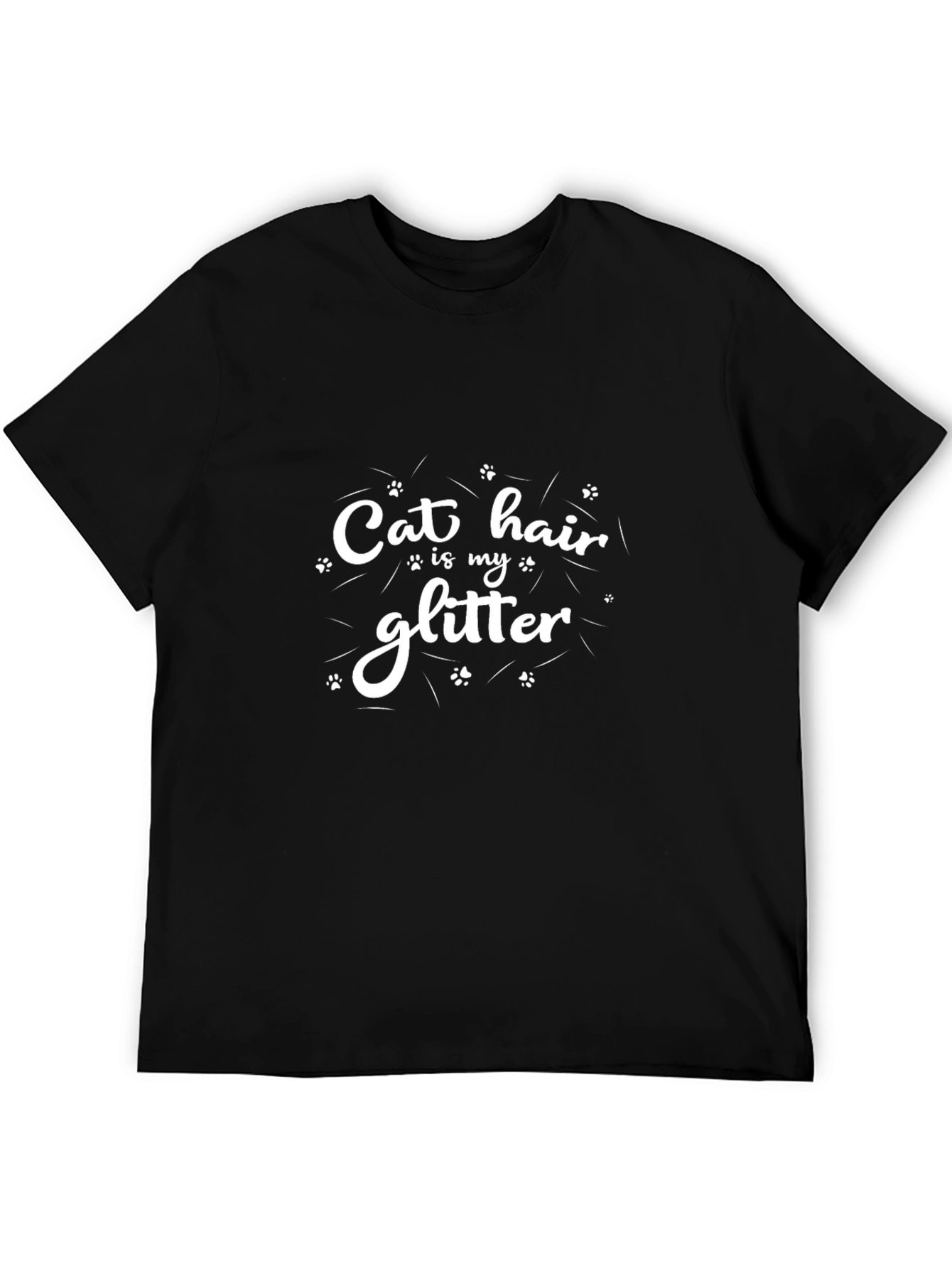Camiseta Negra Pelo de Gato es mi Brillo