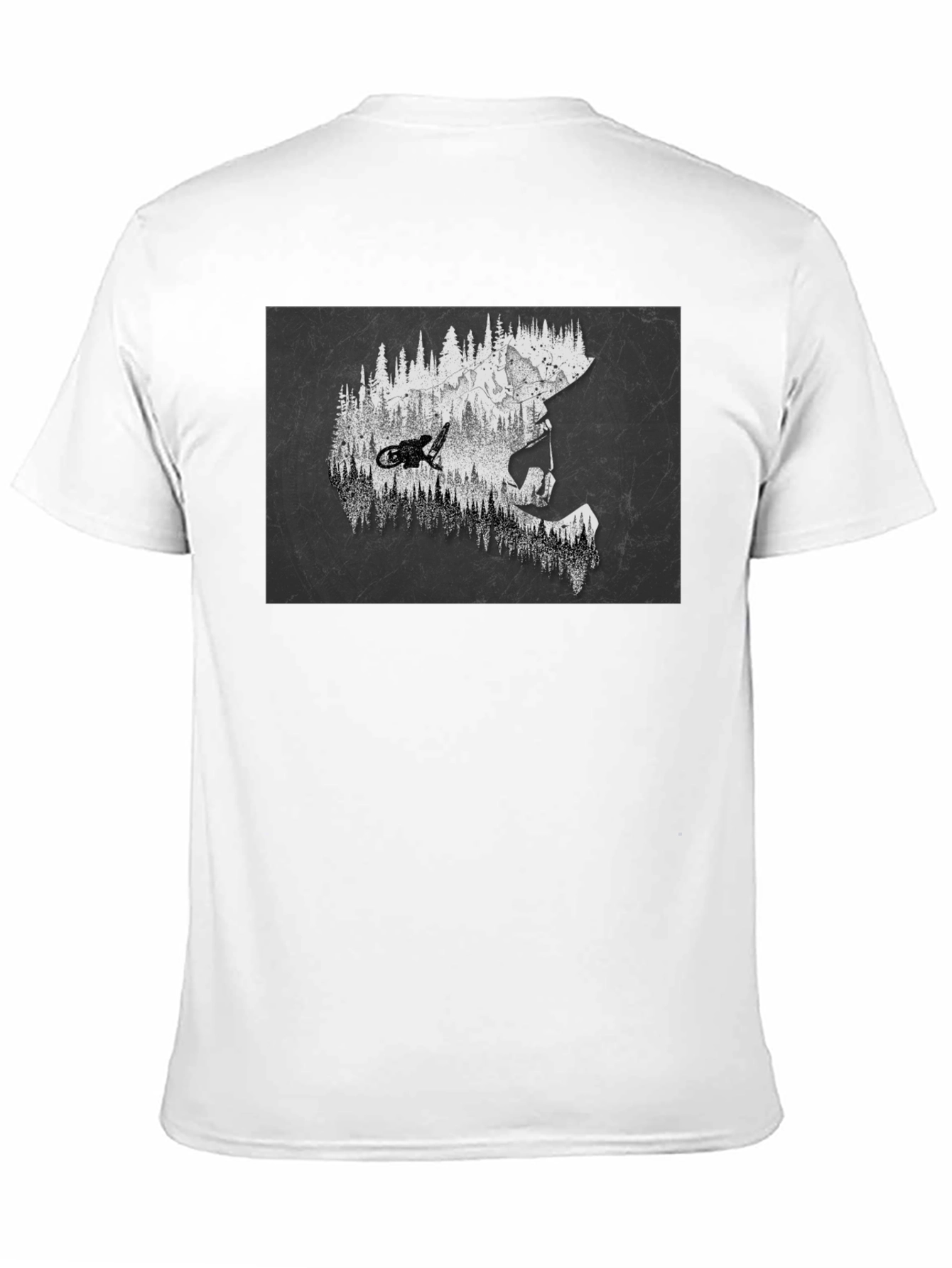 Camiseta Negra Gráfica de Montaña y Ciclismo Extremo