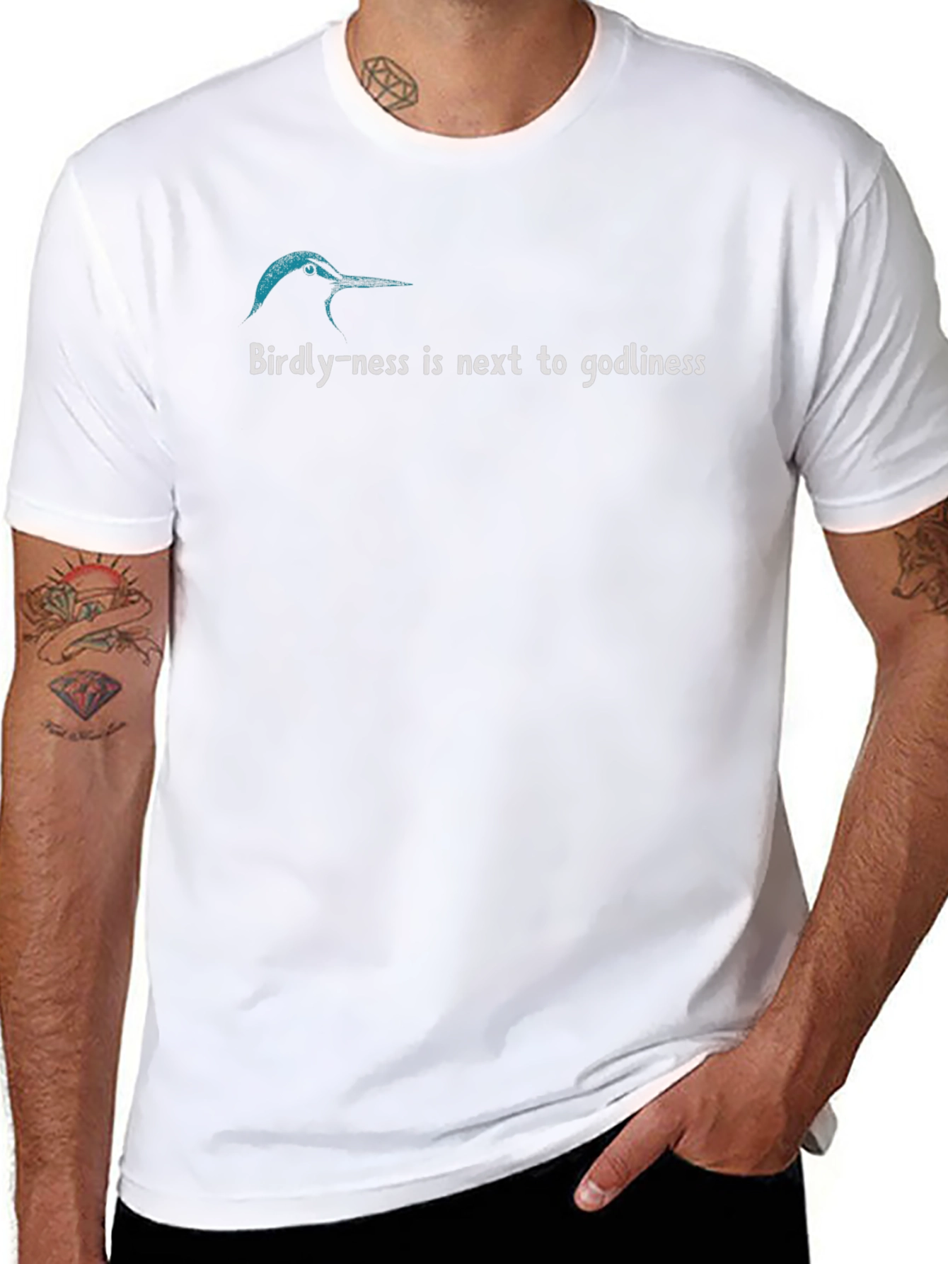 Camiseta Negra Birdly-ness is next to godliness