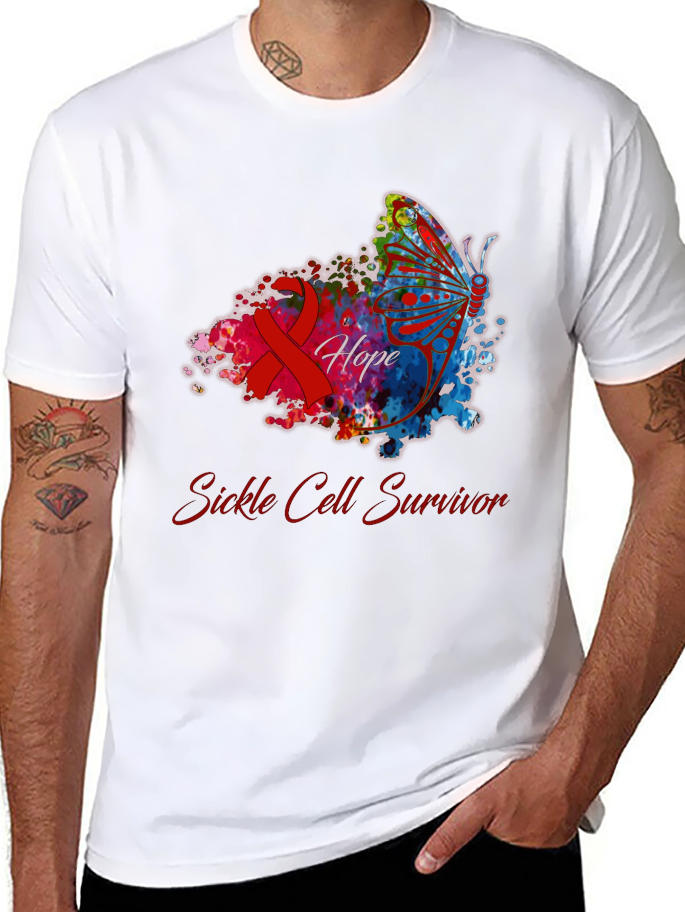 Camiseta Luchador contra la anemia falciforme