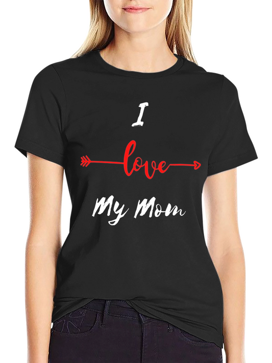 Camiseta Negra Amo a mi Mamá para Hombre