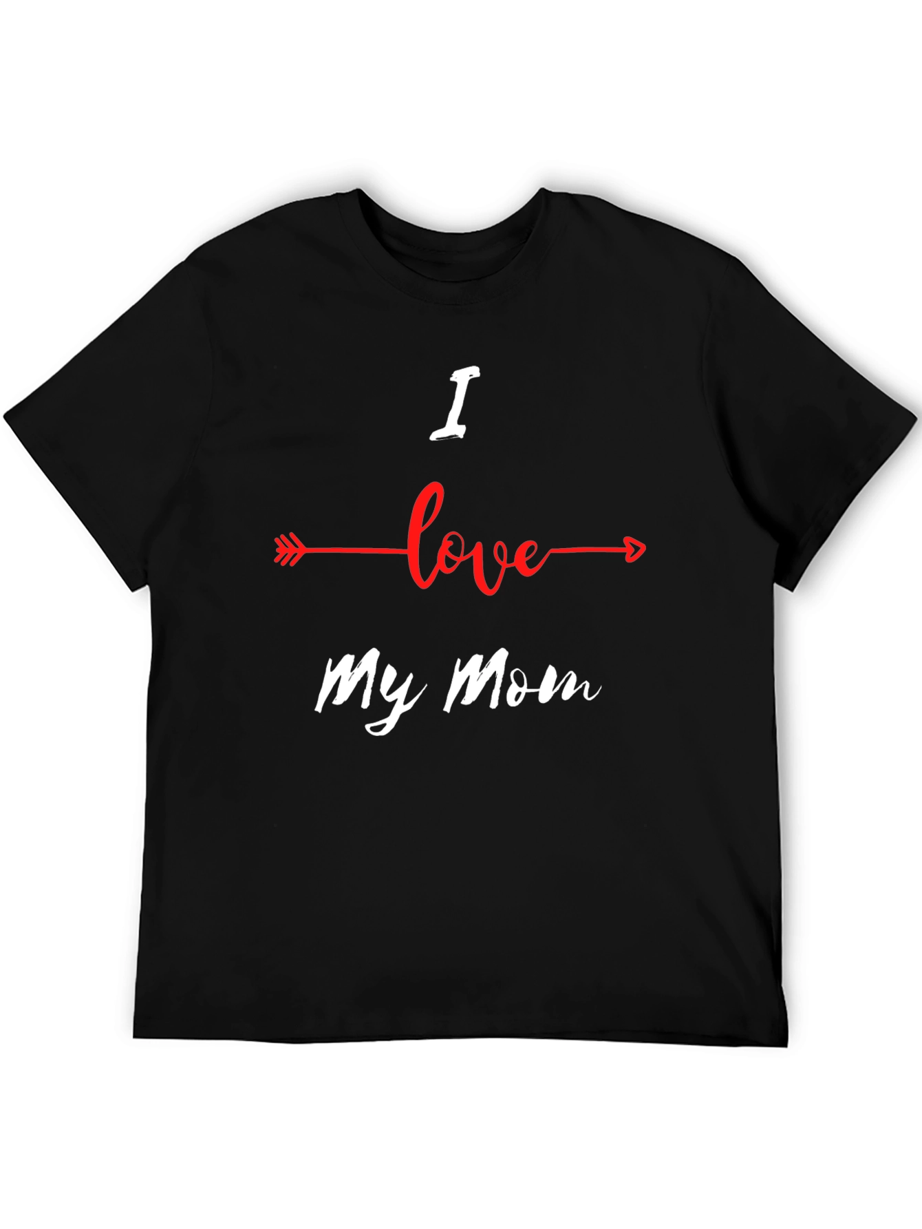 Camiseta Negra Amo a mi Mamá para Hombre