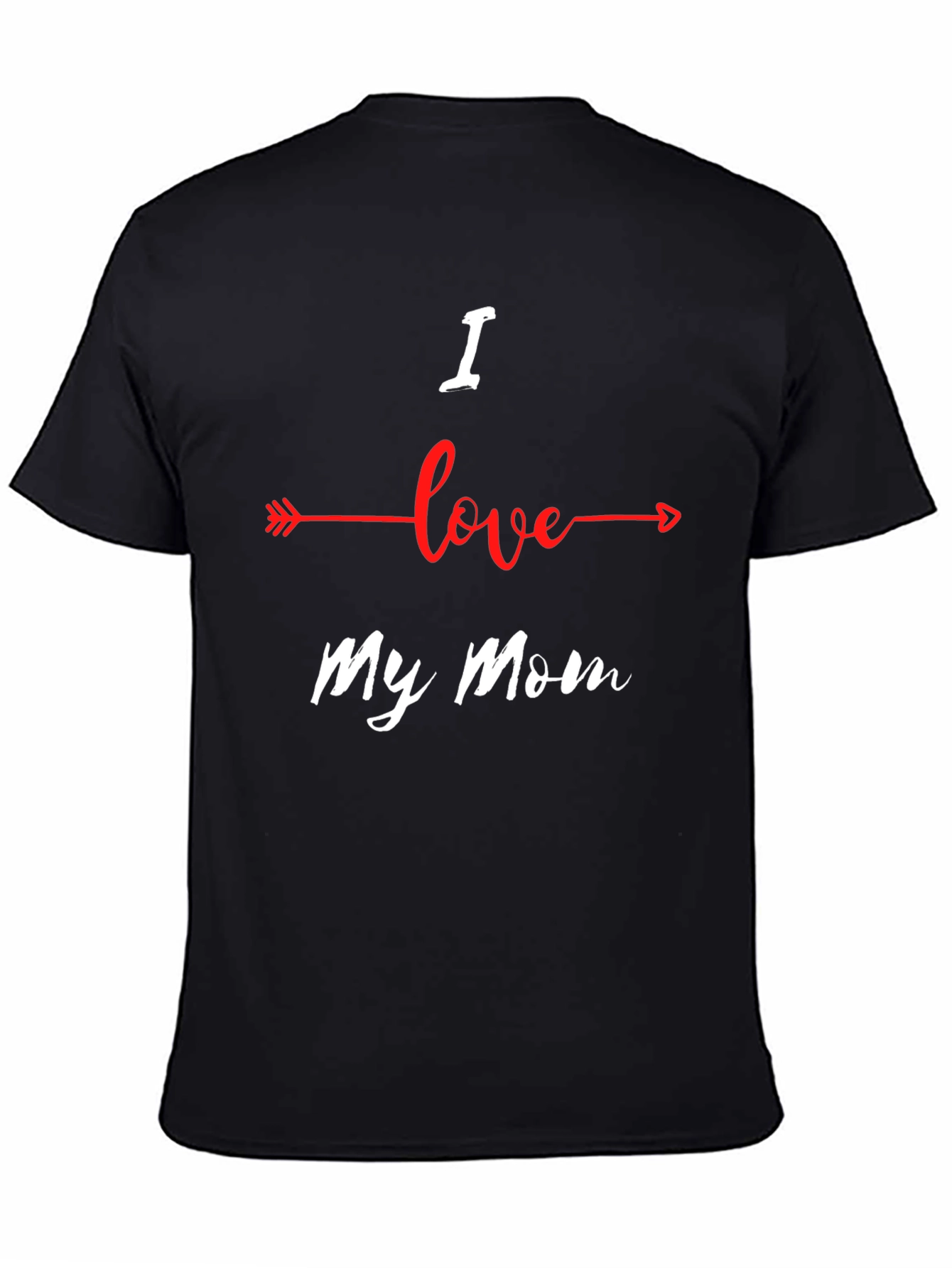 Camiseta Negra Amo a mi Mamá para Hombre