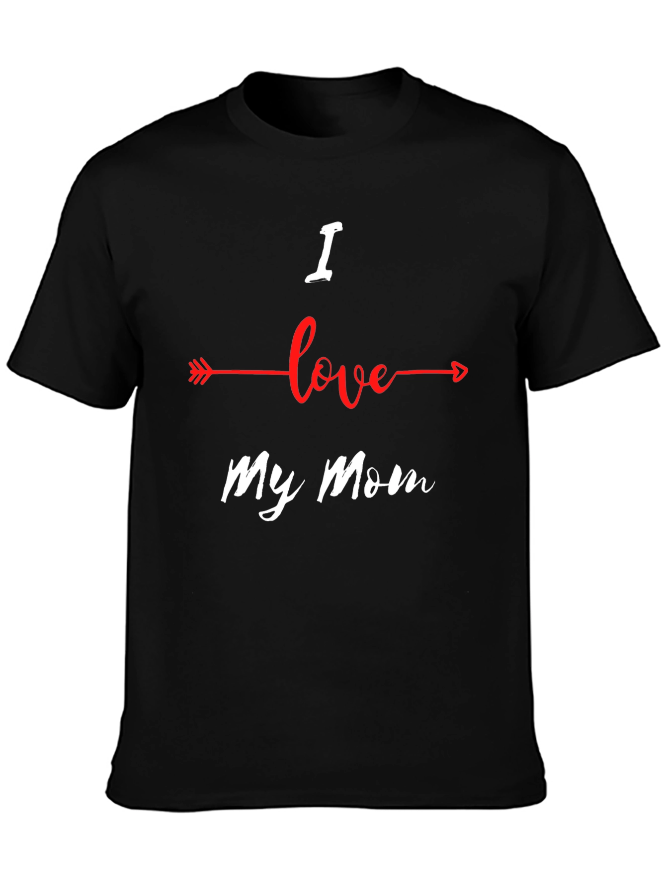 Camiseta Negra Amo a mi Mamá para Hombre